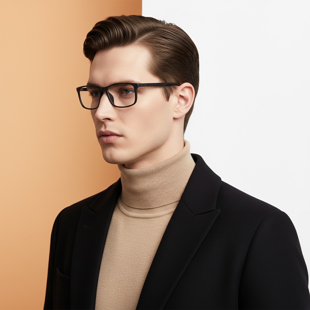 Black Rectangle Frame for Men