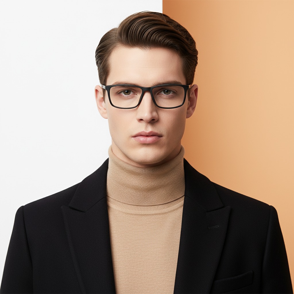 Black Rectangle Frame for Men