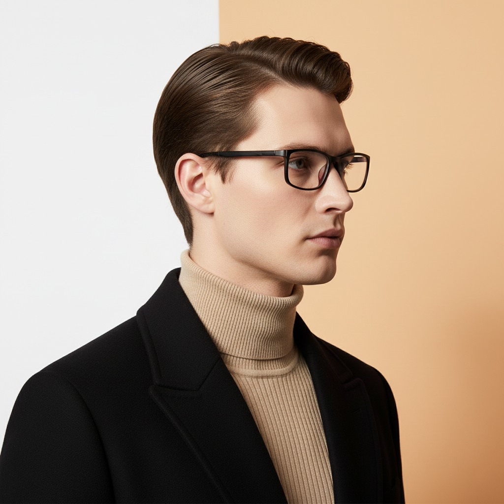Black Rectangle Frame for Men