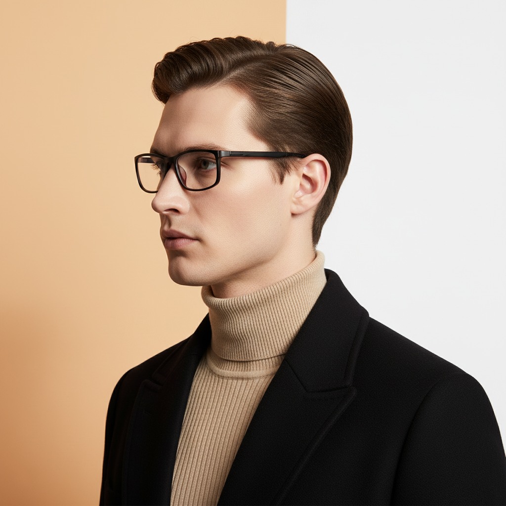 Black Rectangle Frame for Men
