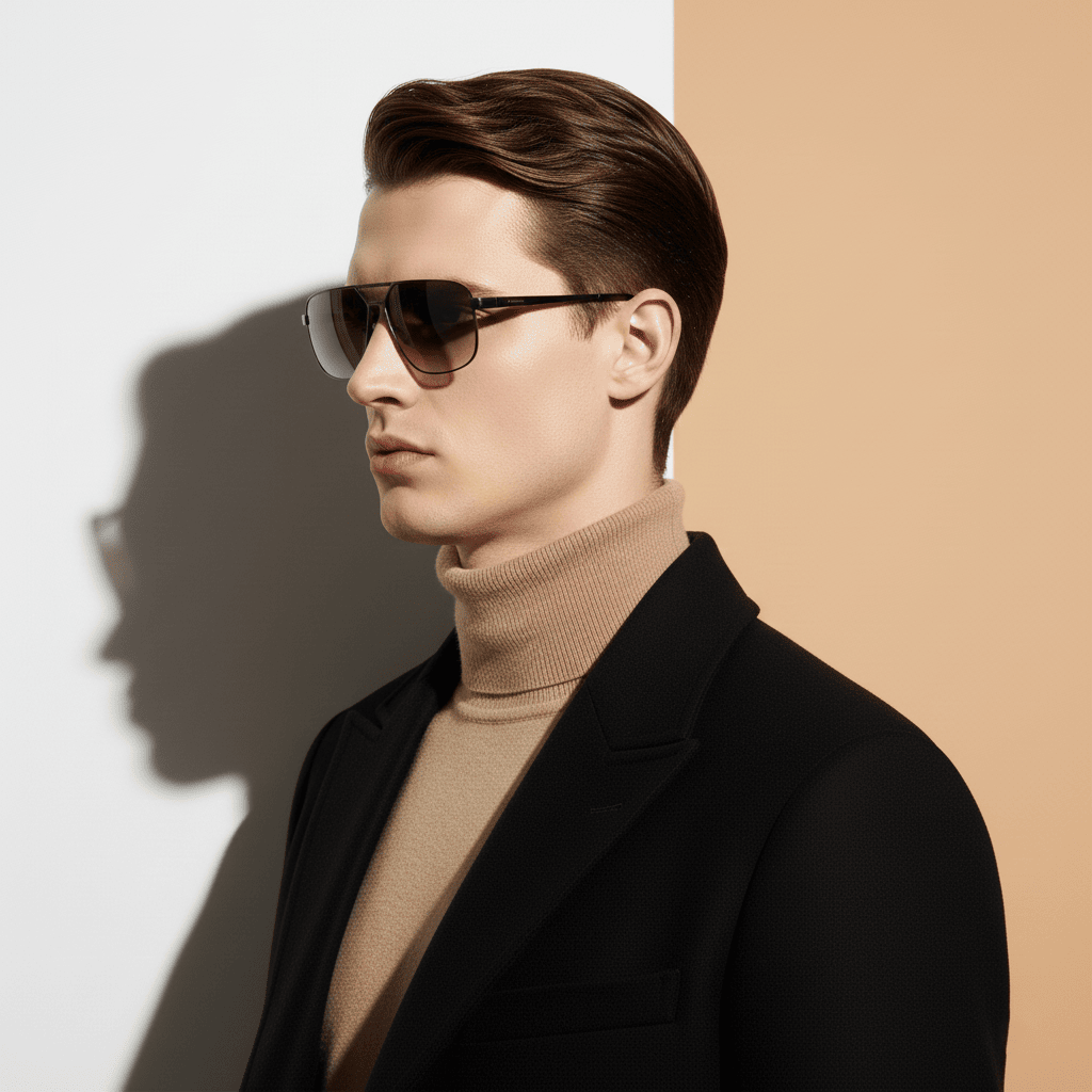 Brown Square Sunglasses for Men