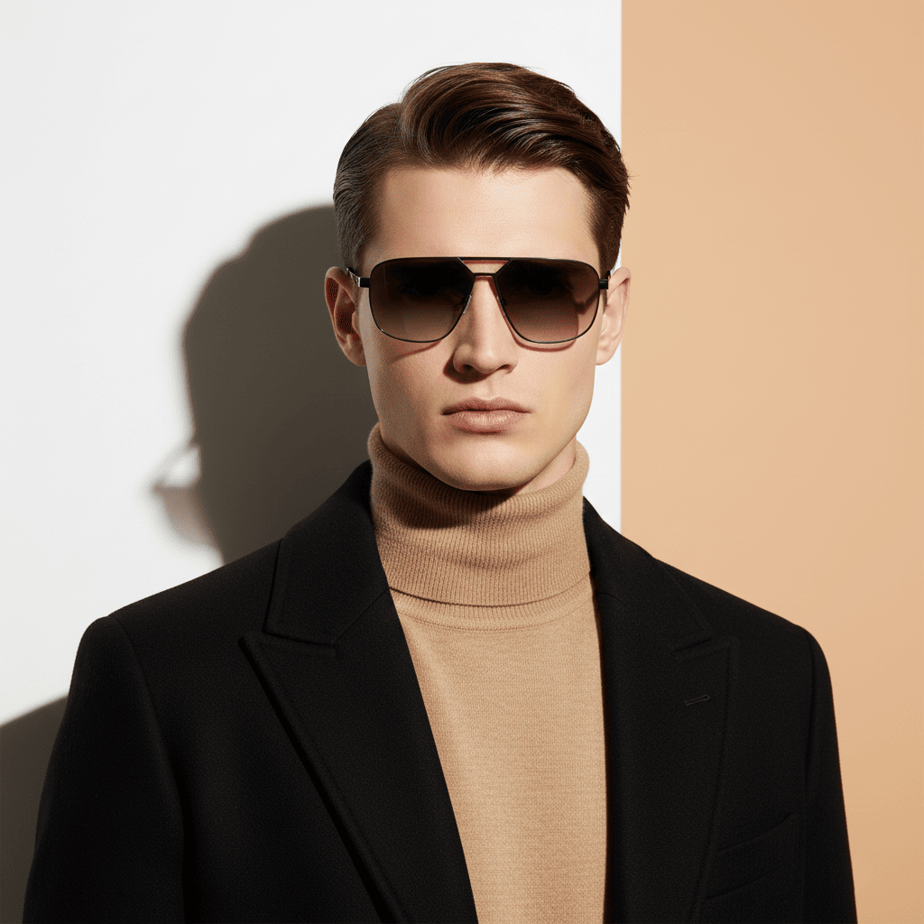 Brown Square Sunglasses for Men