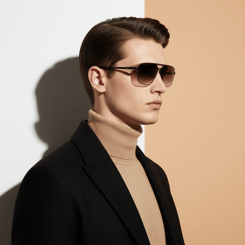 Brown Square Sunglasses for Men