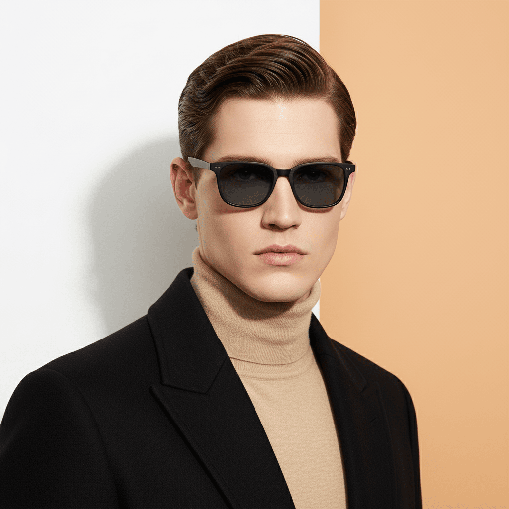 Black Square Sunglasses for Men