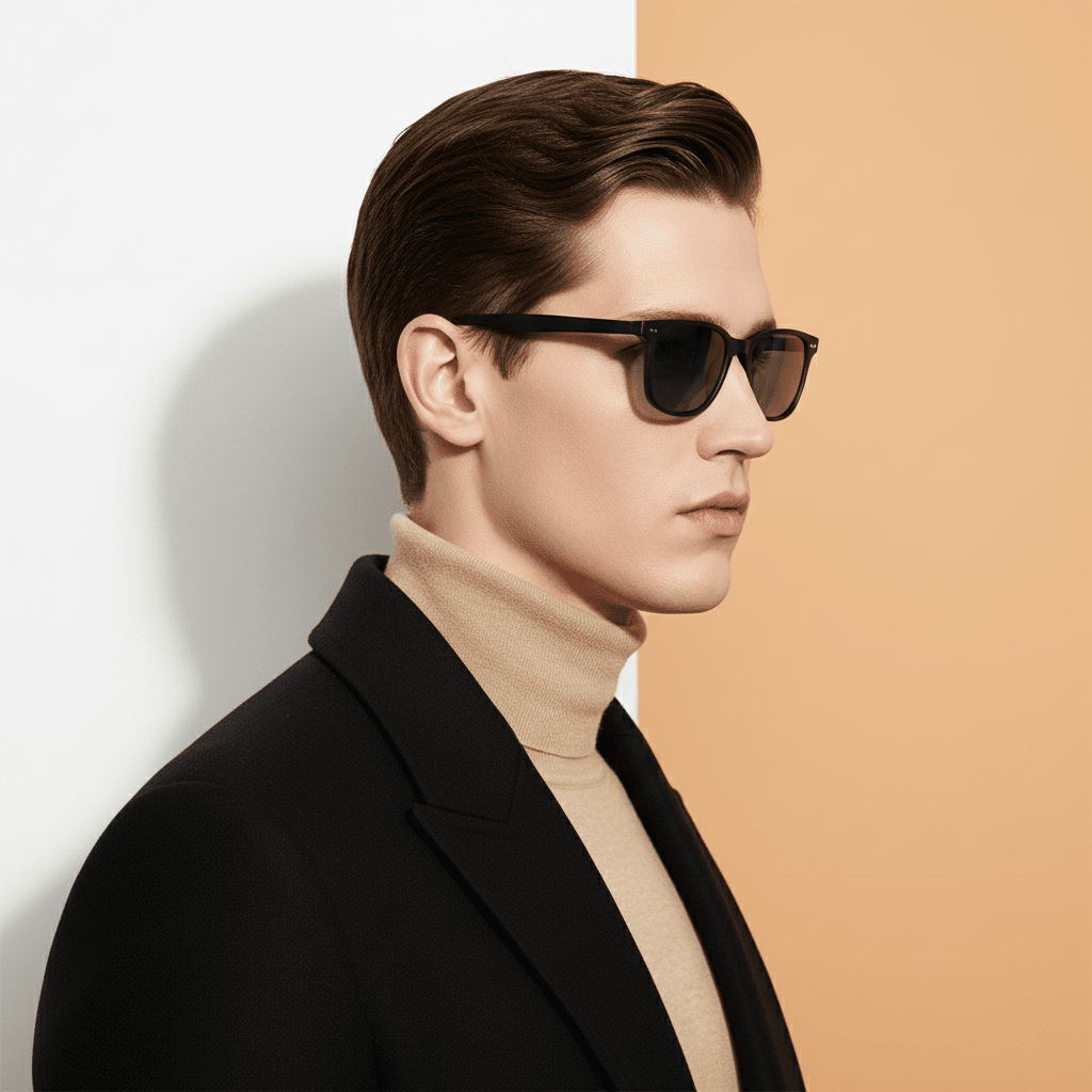 Black Square Sunglasses for Men
