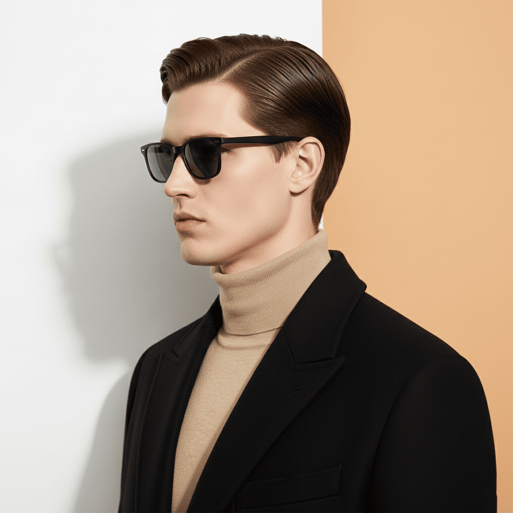 Black Square Sunglasses for Men