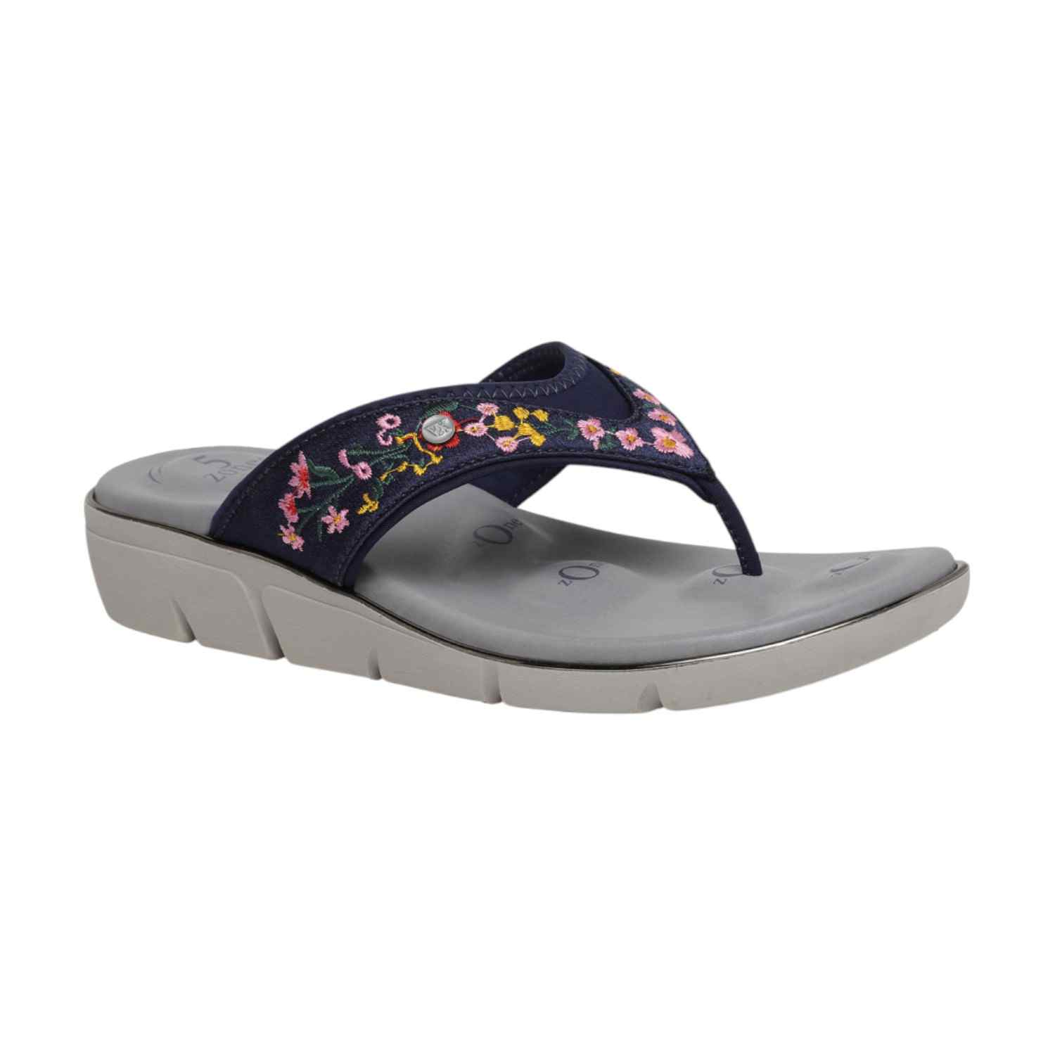 Blossom & Bliss Women Embroidered Floral Thong Sandals
