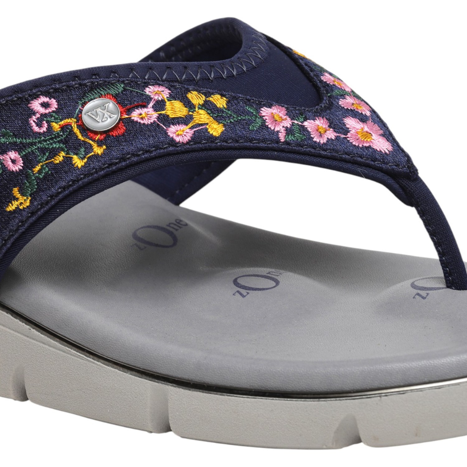 Blossom & Bliss Women Embroidered Floral Thong Sandals