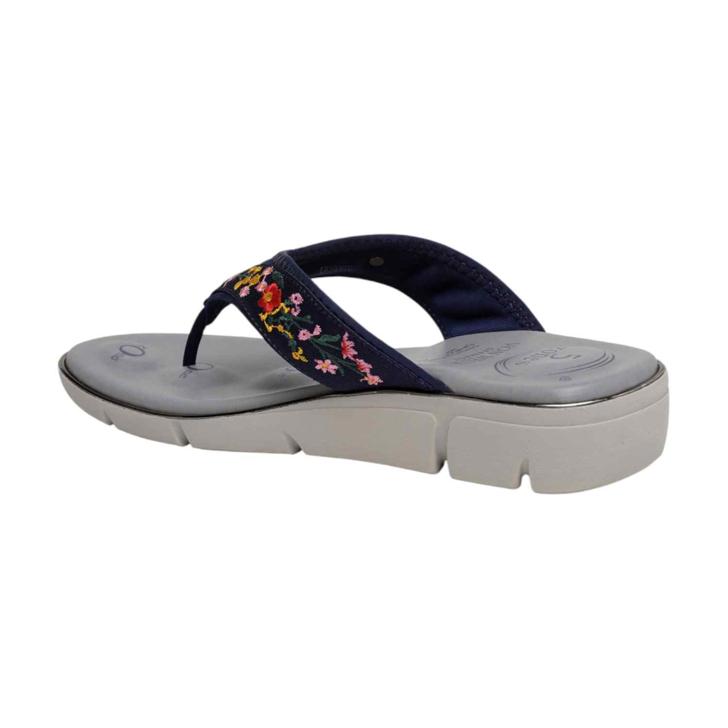 Blossom & Bliss Women Embroidered Floral Thong Sandals
