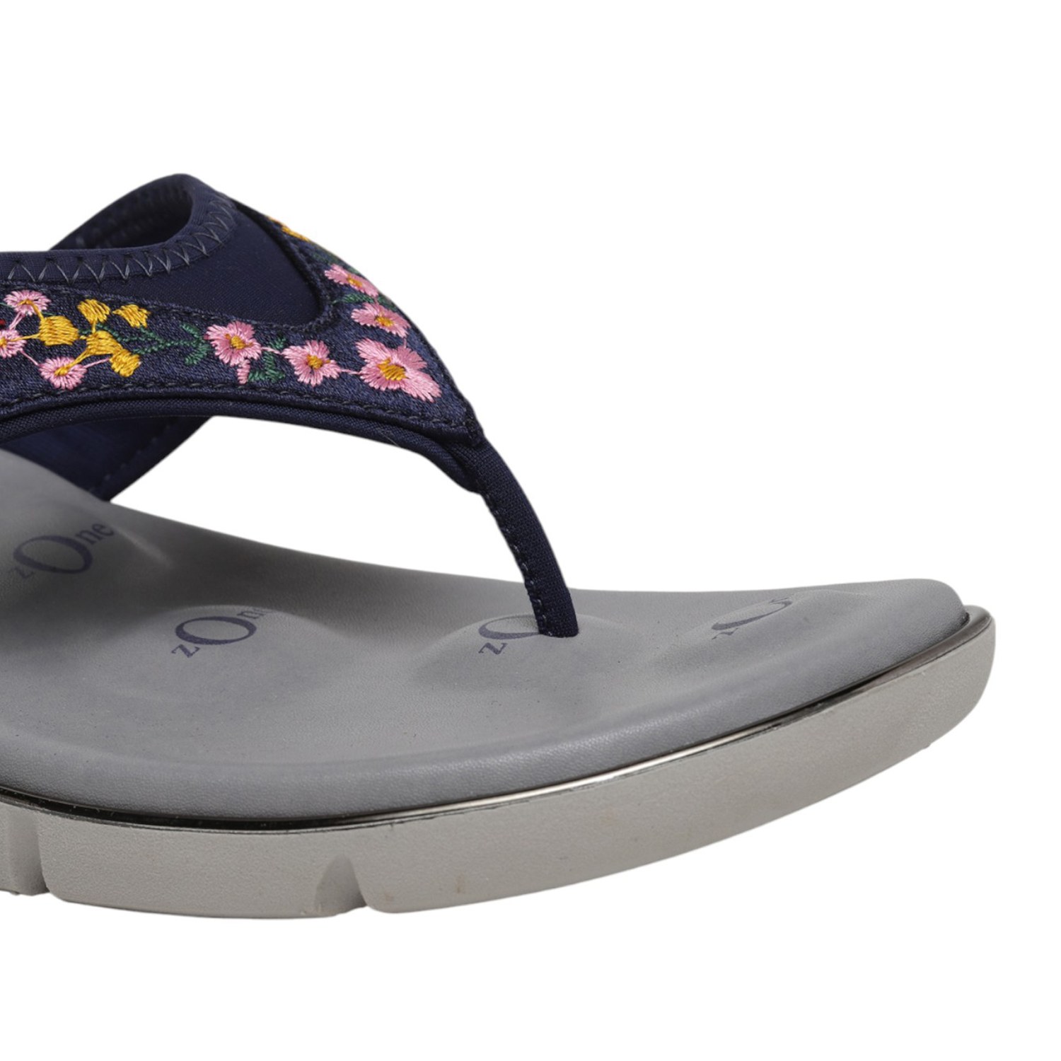 Blossom & Bliss Women Embroidered Floral Thong Sandals