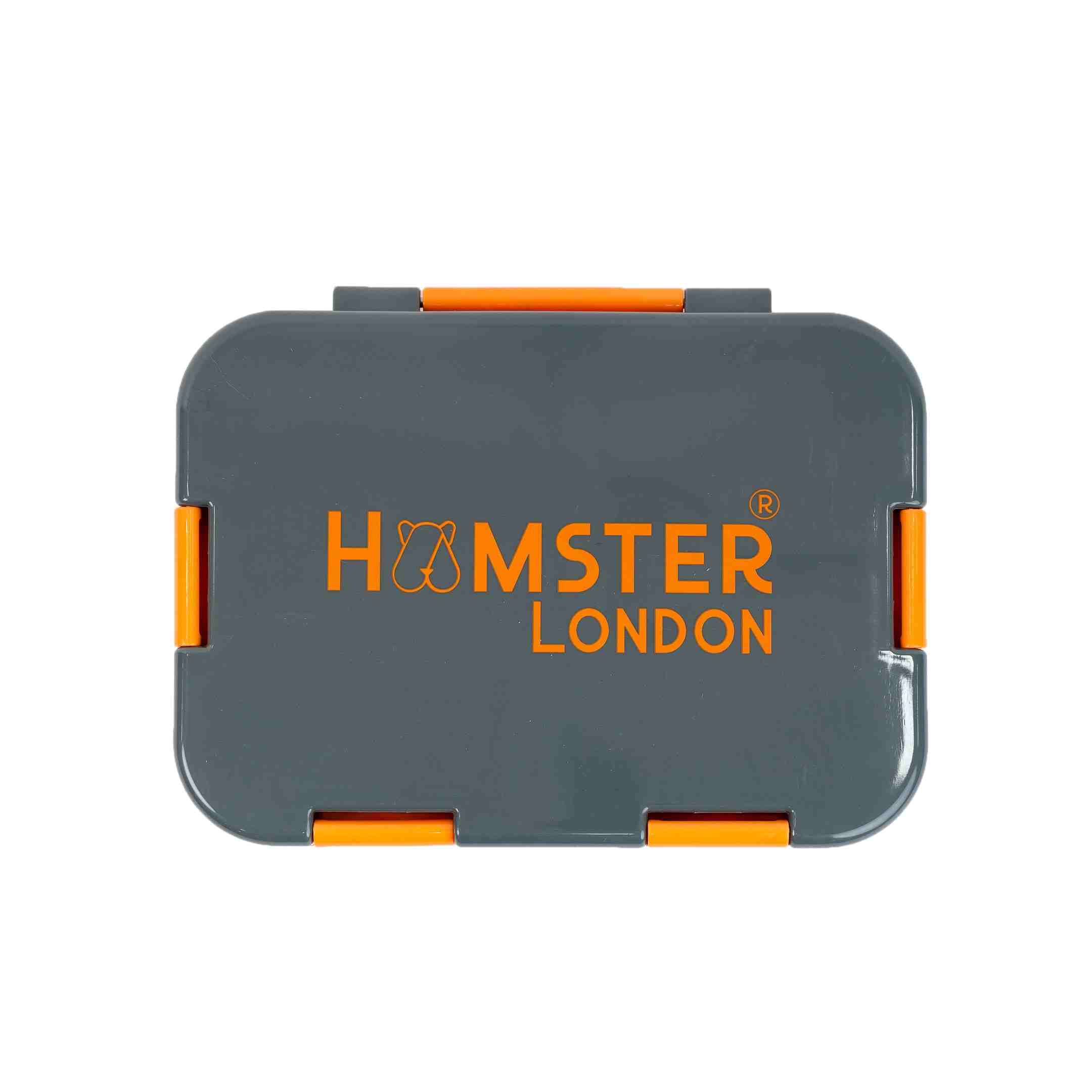 Hamster London Bento Box, Lunch Box For Kids, Grey 3Y+