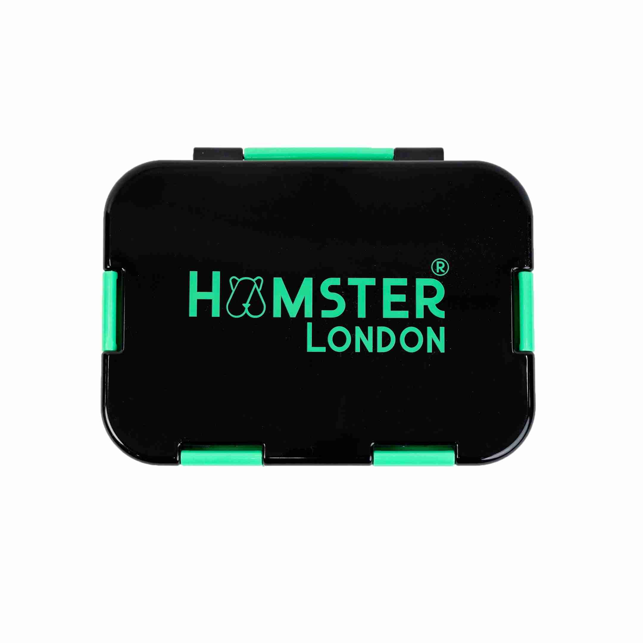 Hamster London Bento Box, Lunch Box For Kids, Black 3Y+