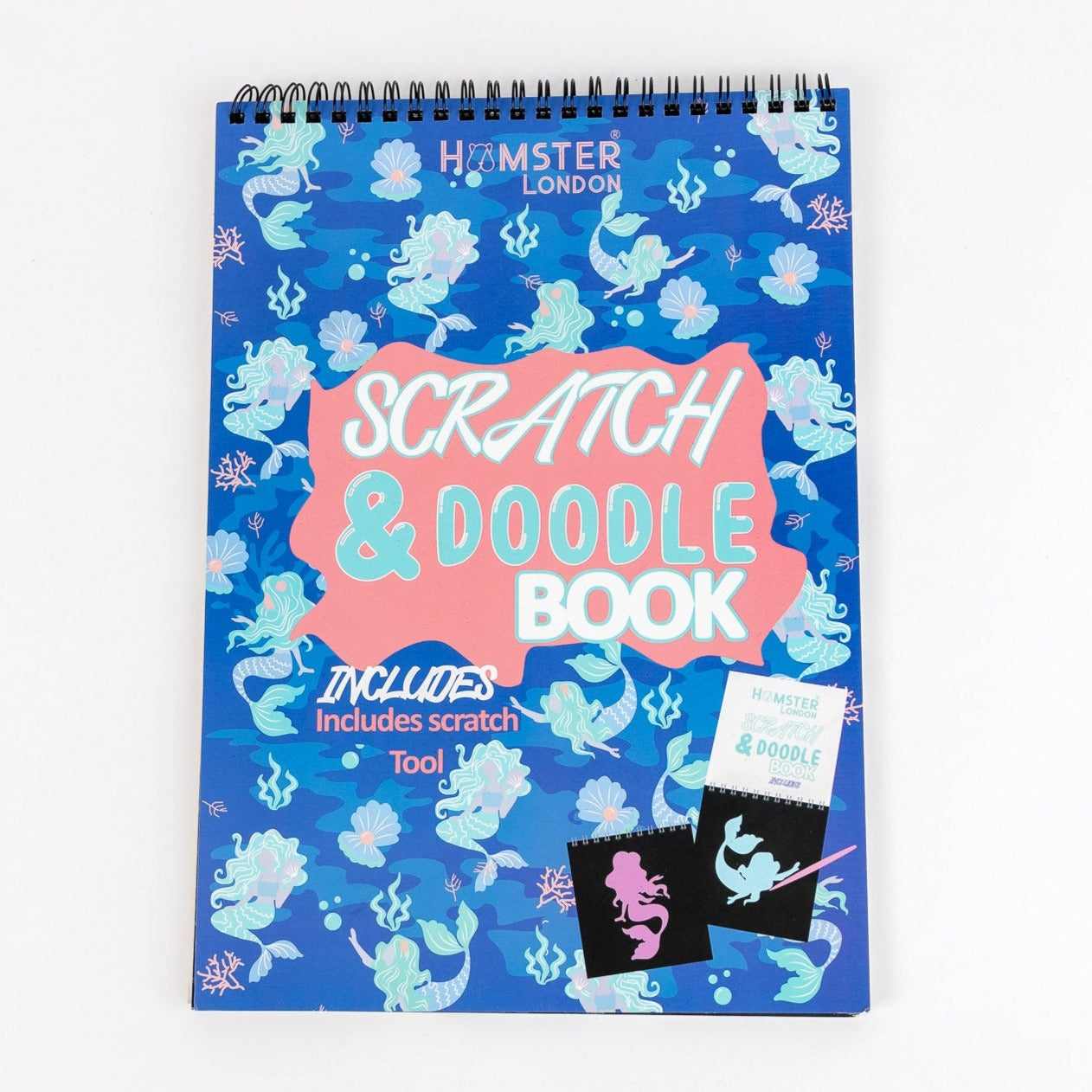 Hamster London Scratch Notebook Mermaid Blue 3Y+