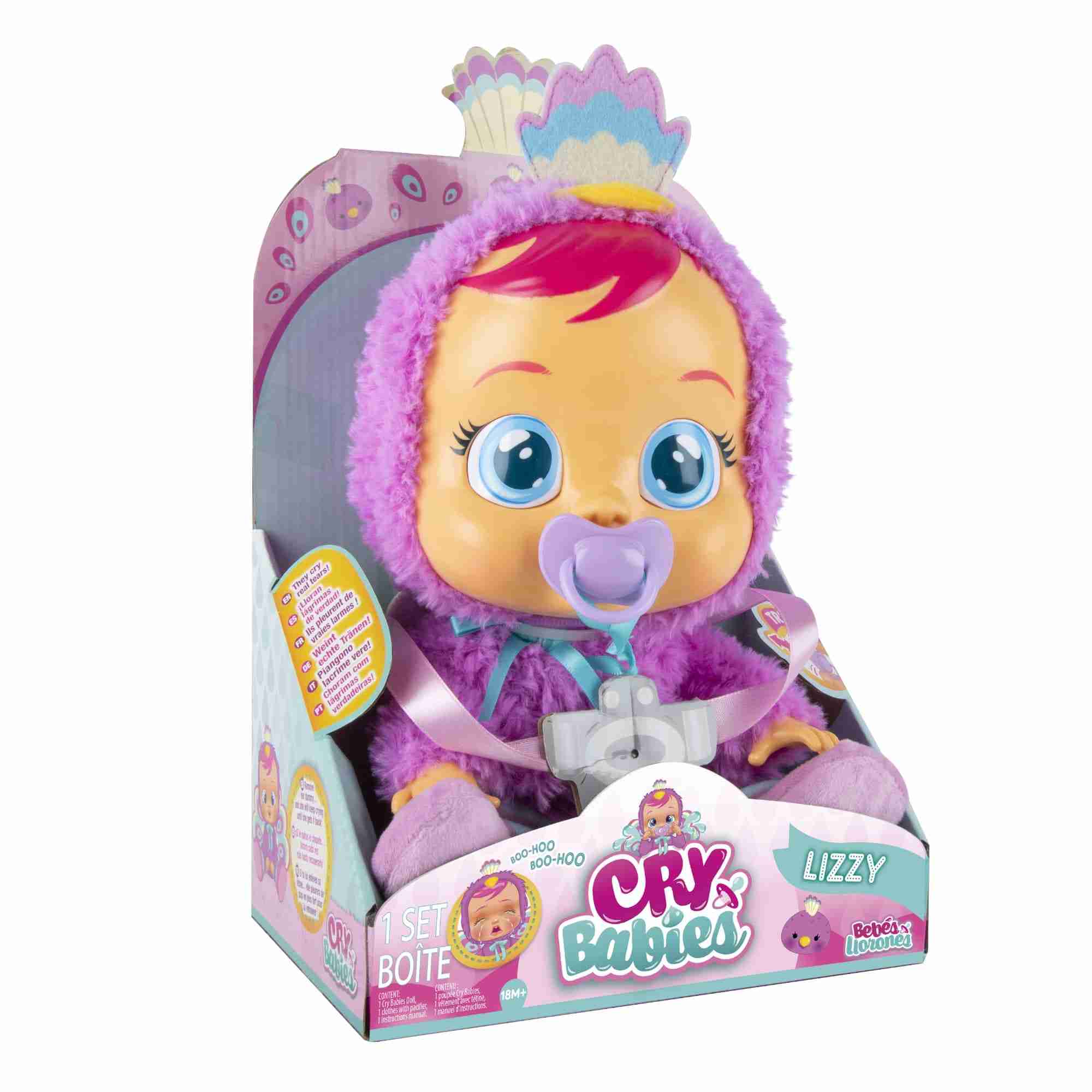 Cry Babies Lizzy Dolls For Kids, 18M+