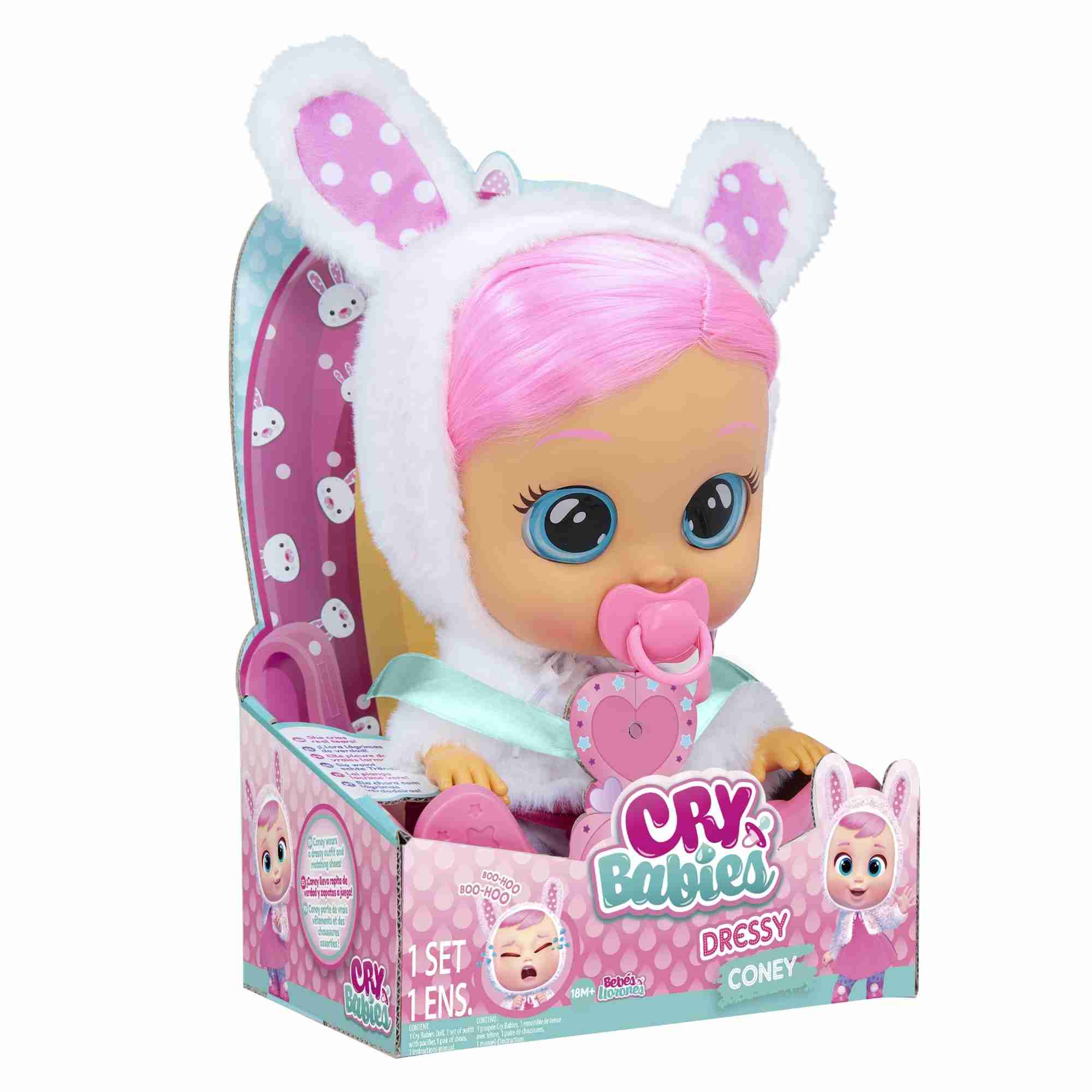Cry Babies Dressy Coney Dolls For Kids, 18M+