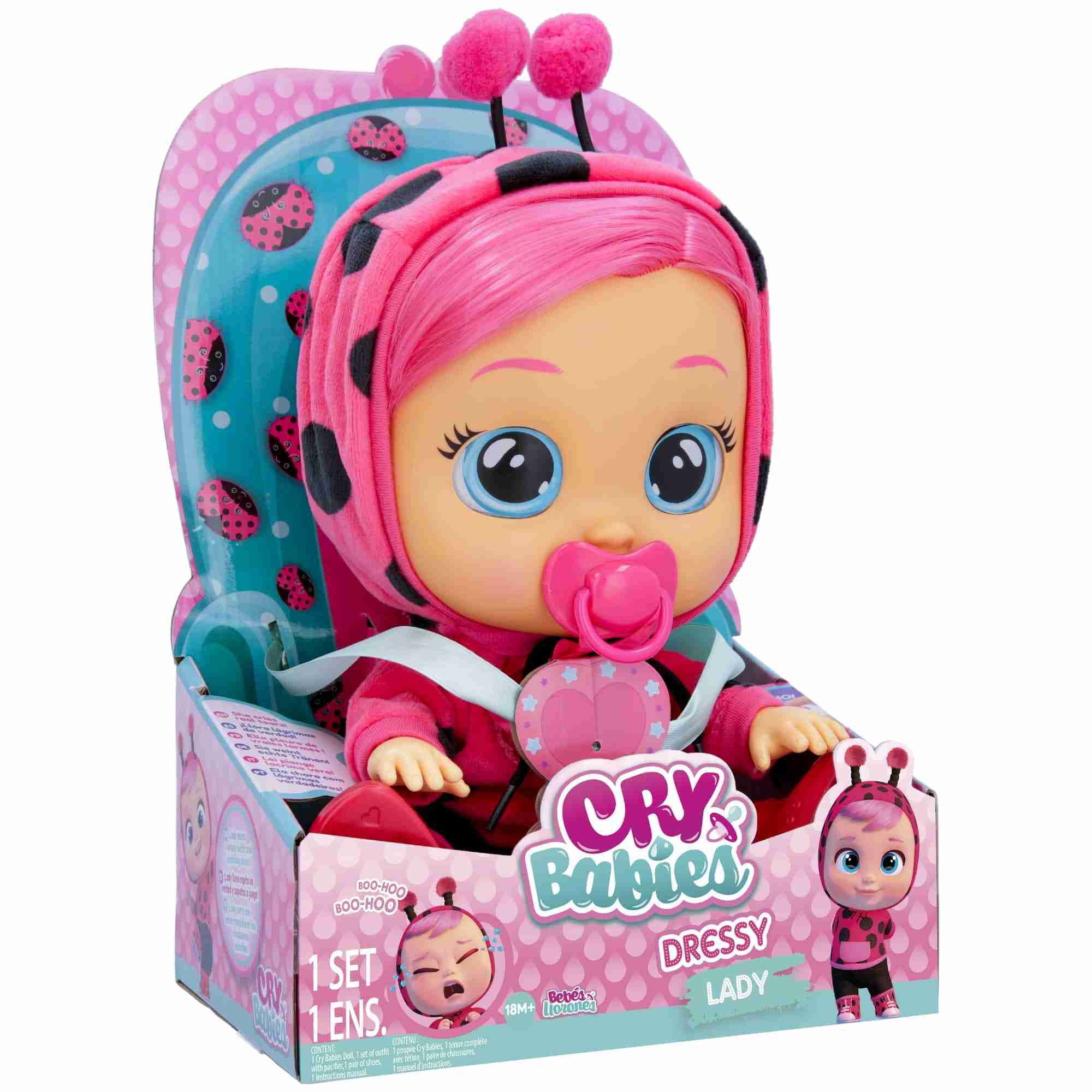 Cry Babies Dressy Lady Dolls For Kids, 18M+