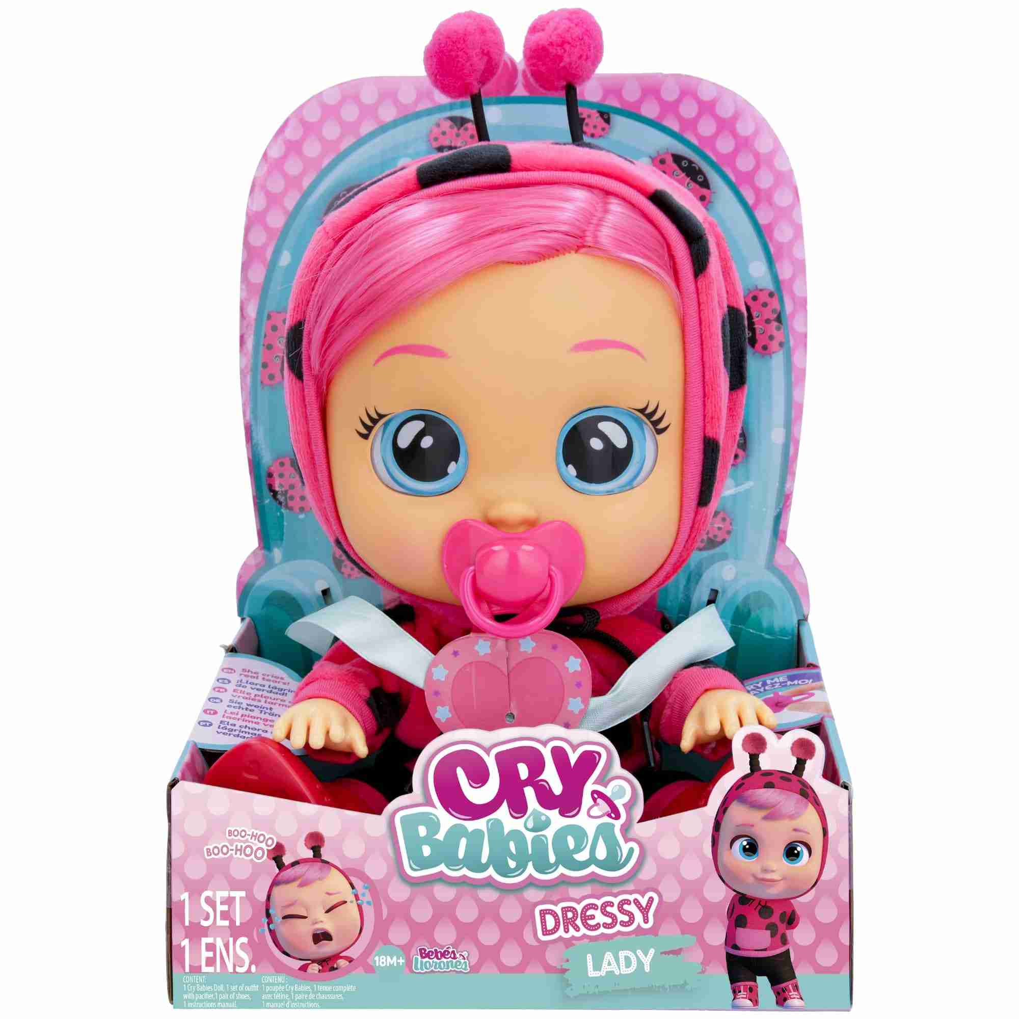 Cry Babies Dressy Lady Dolls For Kids, 18M+