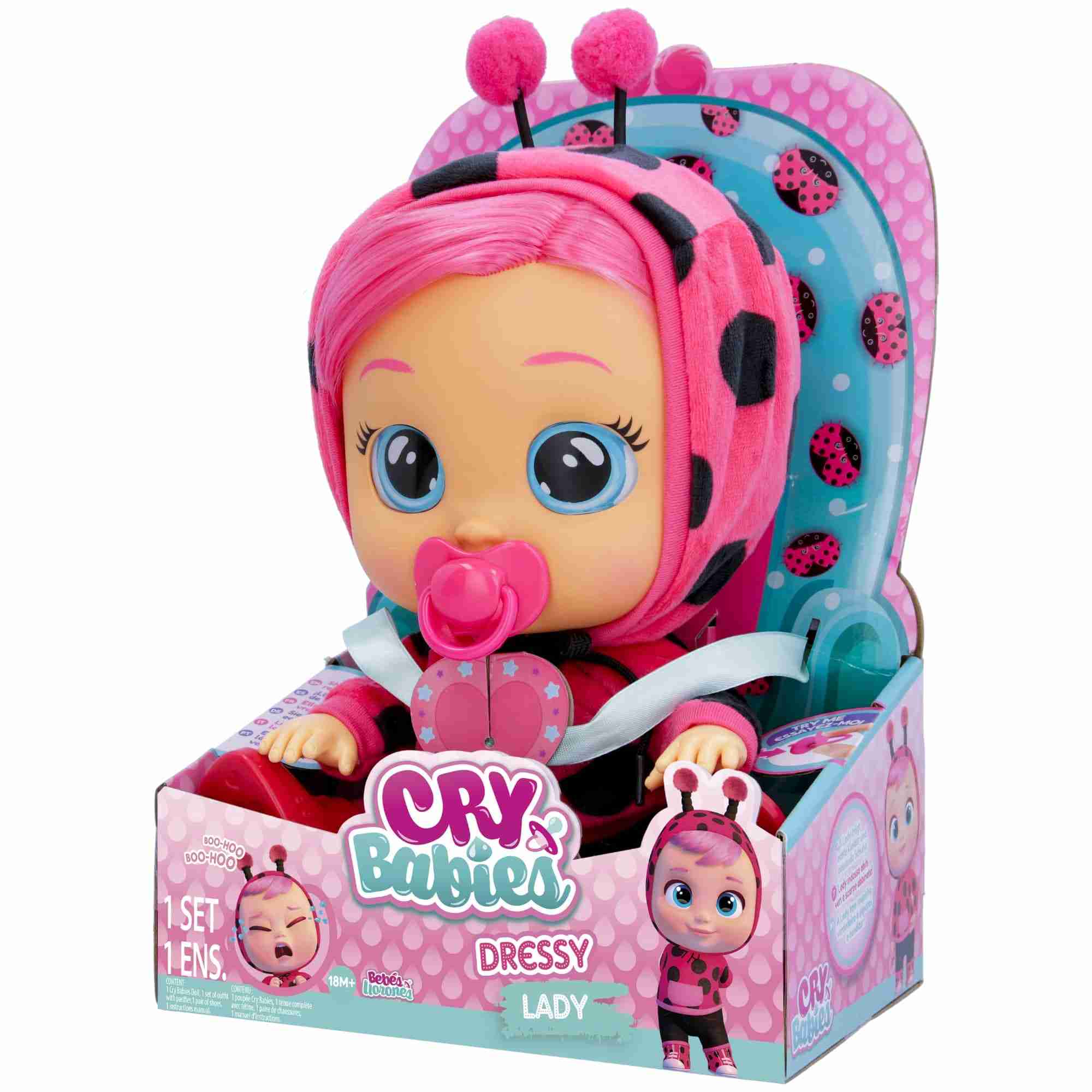 Cry Babies Dressy Lady Dolls For Kids, 18M+