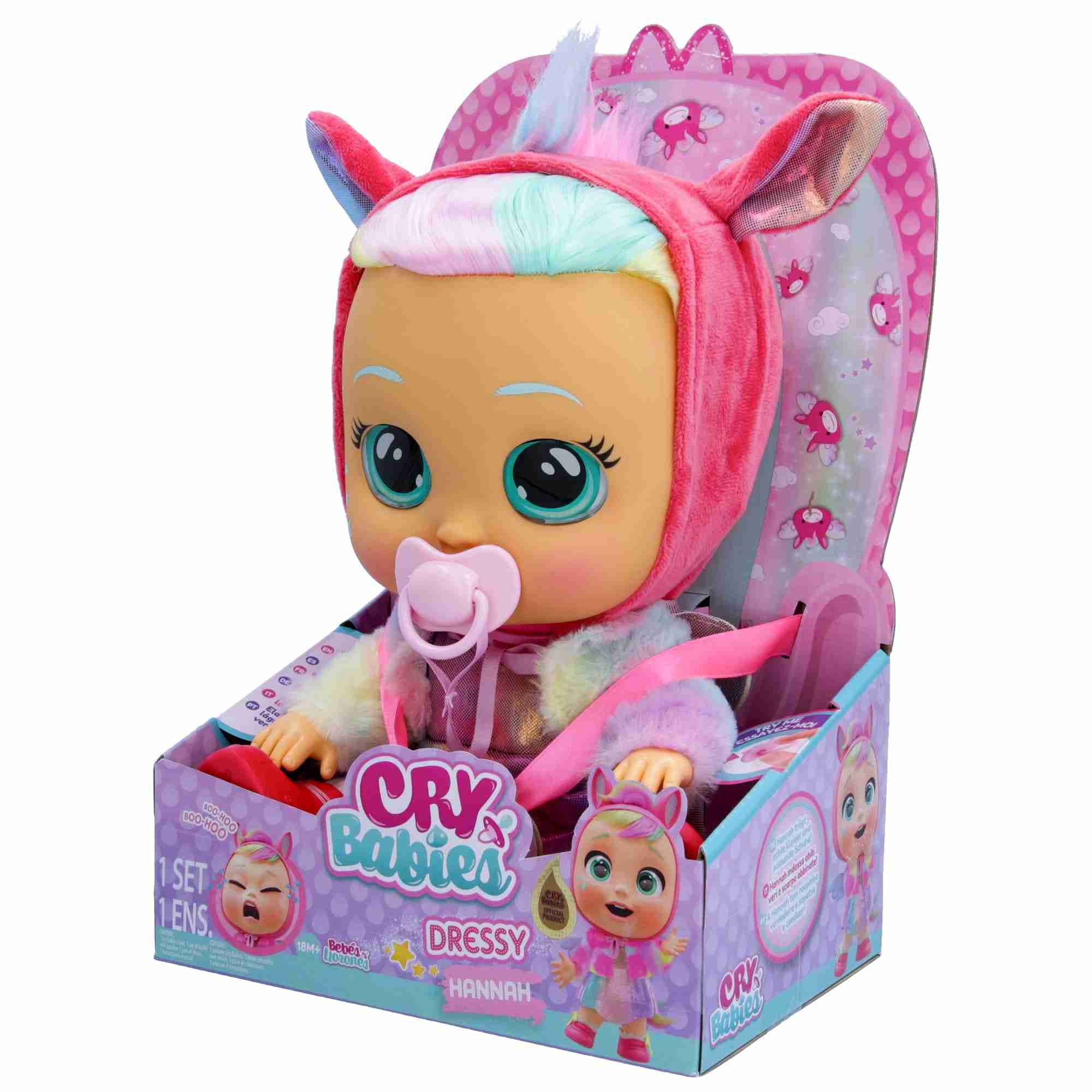 Cry Babies Dressy Fantasy Hannah Dolls For Kids, 18M+