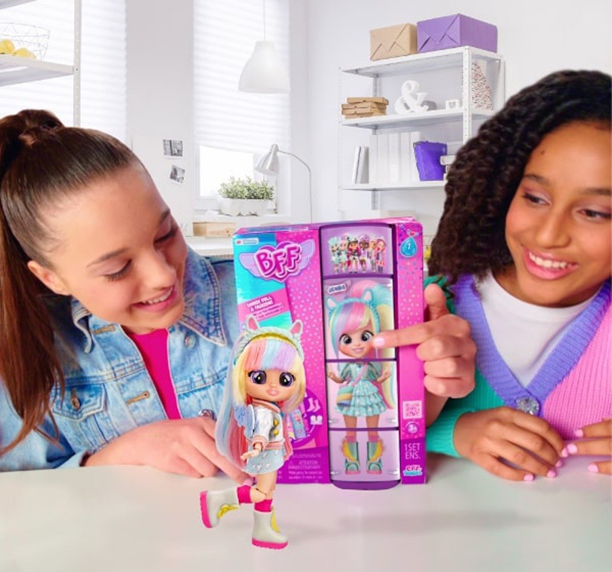 Best Friends Forever Series Fashion Play Doll Jenna with Long Hair & Glass Eyes, Dolls For Kids