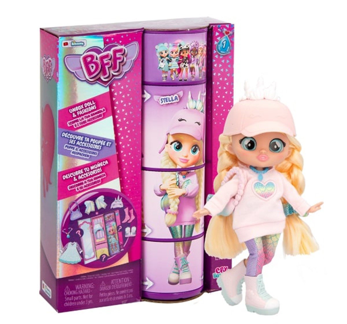 Best Friends Forever Series Fashion Play Doll Stella with Long Hair & Glass Eyes, Dolls For Kids
