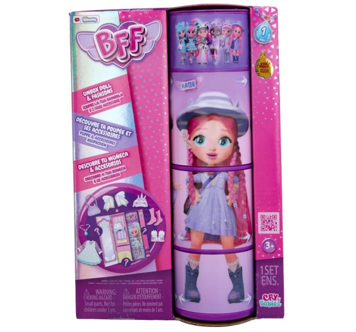 Best Friends Forever Series Fashion Play Doll Katie with Long Hair & Glass Eyes, Dolls For Kids