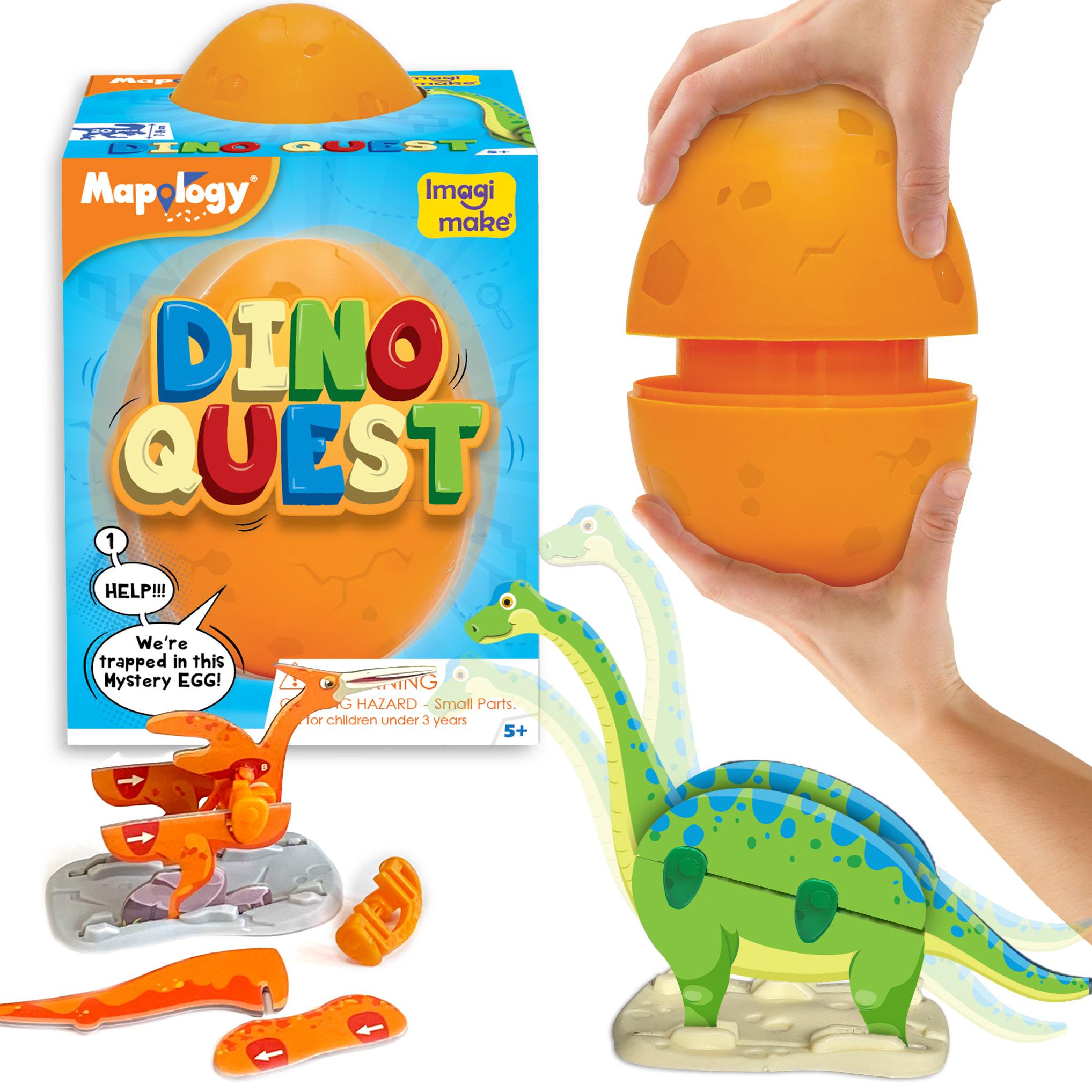 Imagimake Mapology: Dino Quest, 3D Puzzles For Kids, Orange, 5Y+