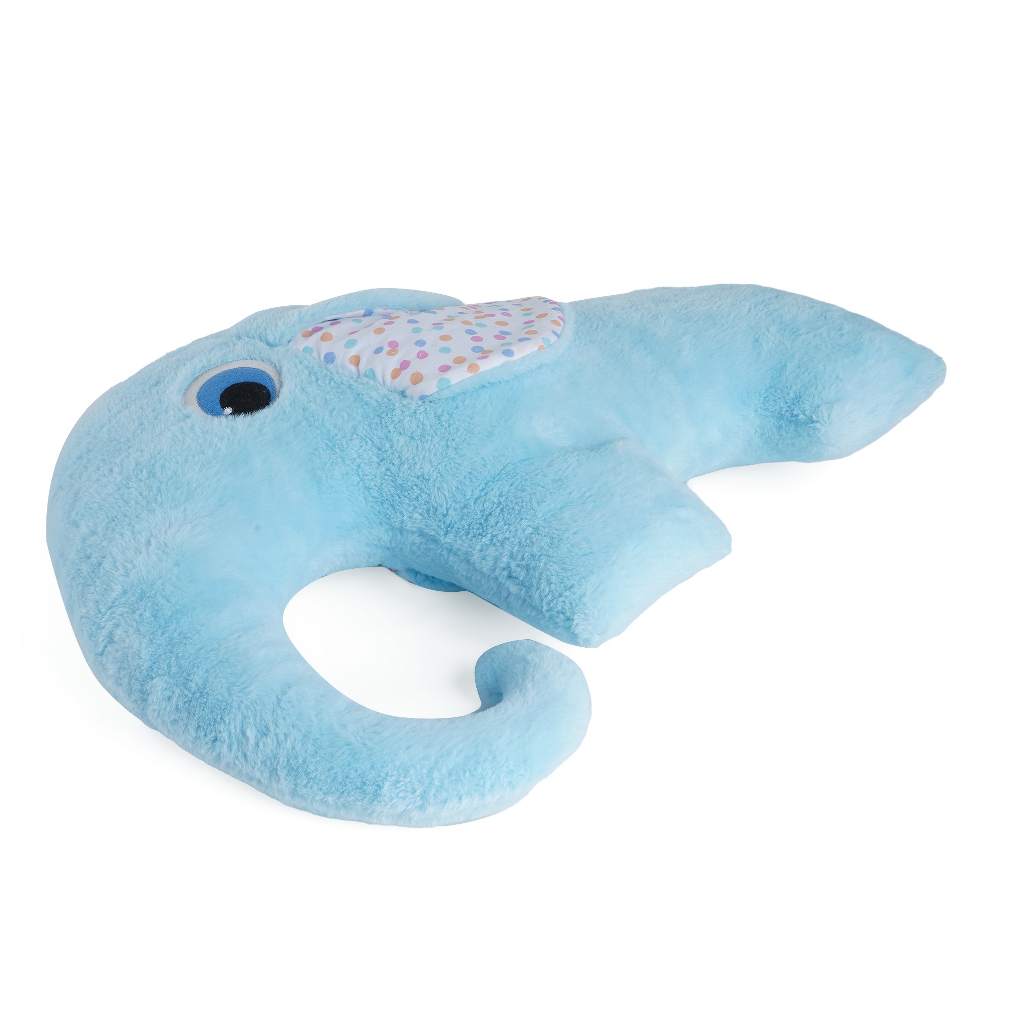 Fuzzbuzz Blue Elephant Cushion For Kids, 2M+