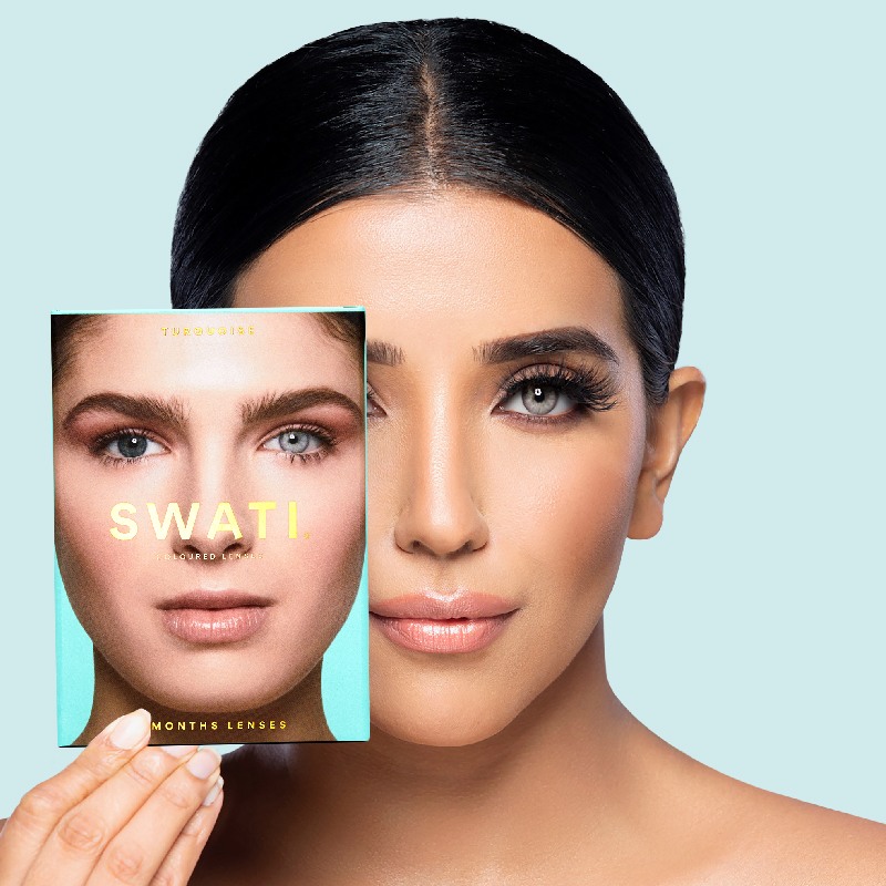 Coloured Contact Lenses Turquoise - 6 Months • Power 0.00