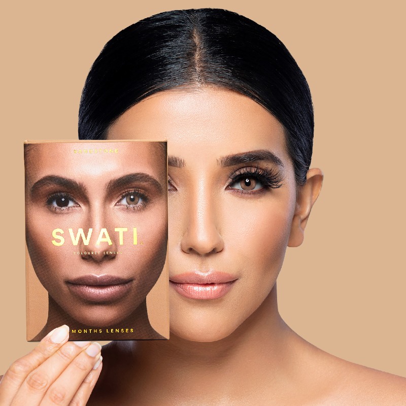 Coloured Contact Lenses Sandstone - 6 Months • Power -3.50