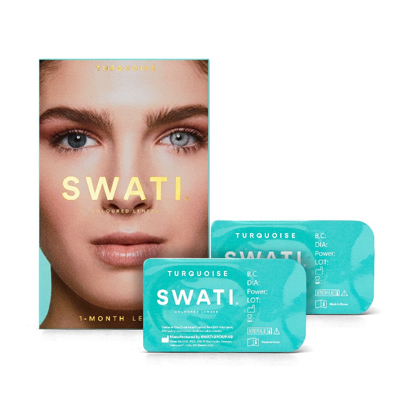Coloured Contact Lenses Turquoise - 1 Month • Power 0.00