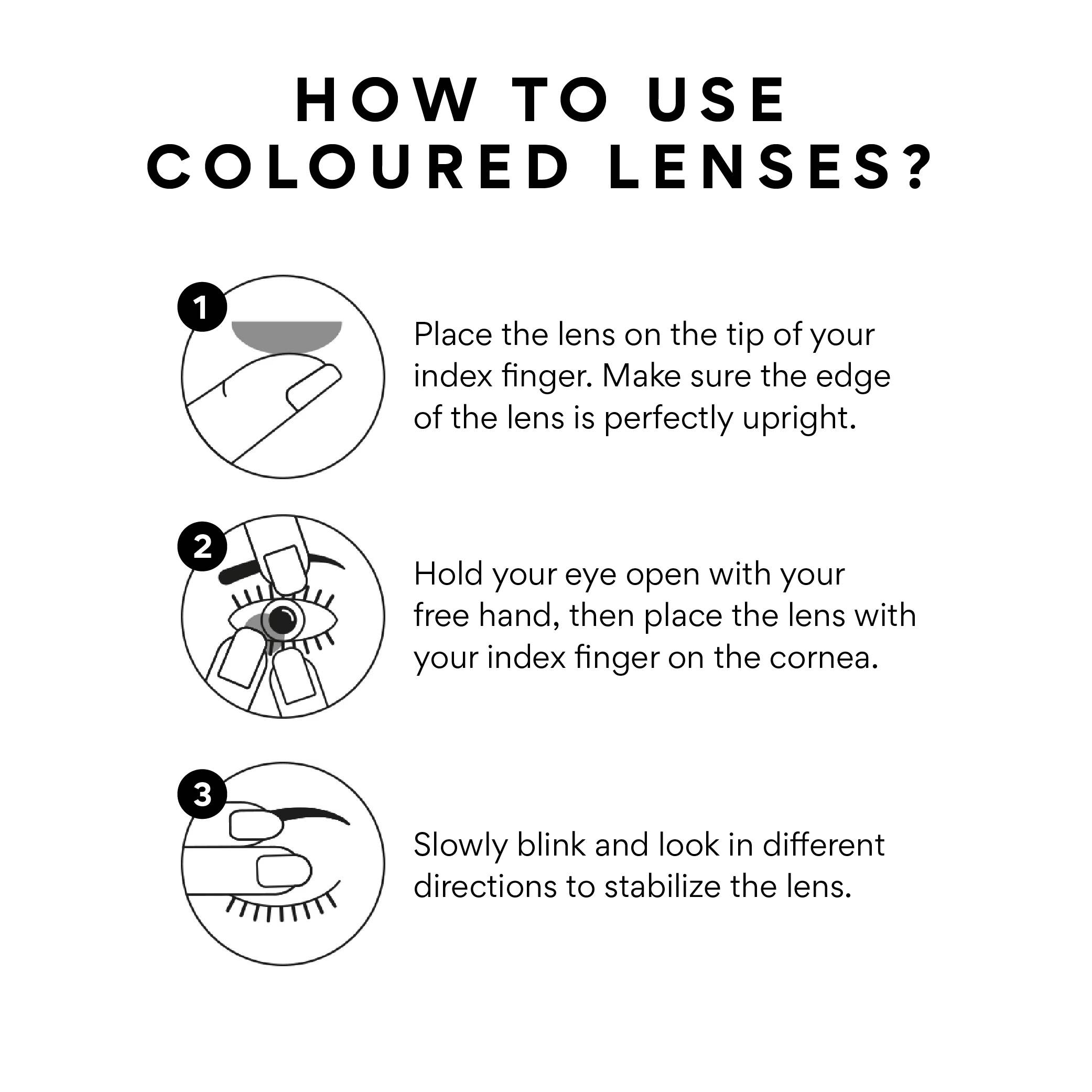Coloured Contact Lenses Turquoise - 1 Month • Power 0.00
