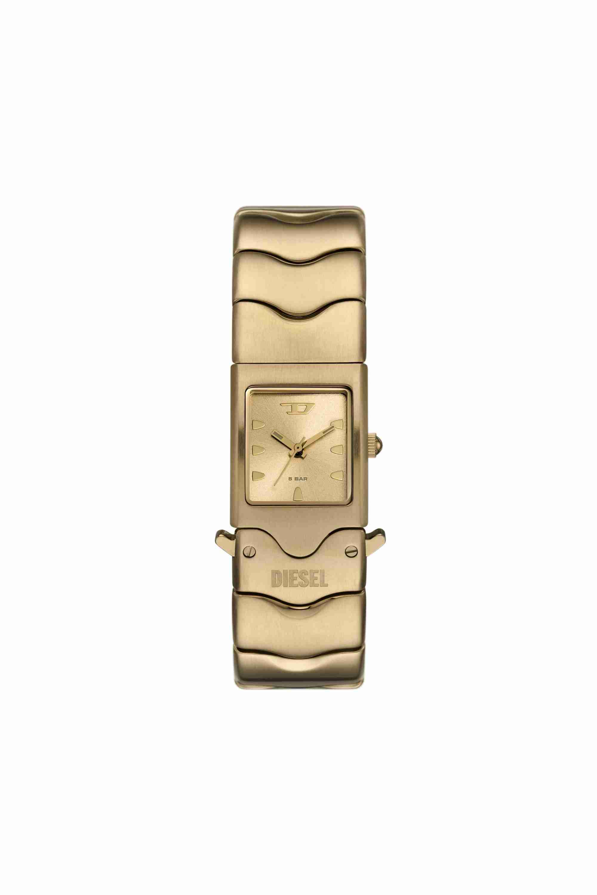 Gold DZ2223- Diesel Closer Three-Hand Gold-Tone Stainless Steel Watch