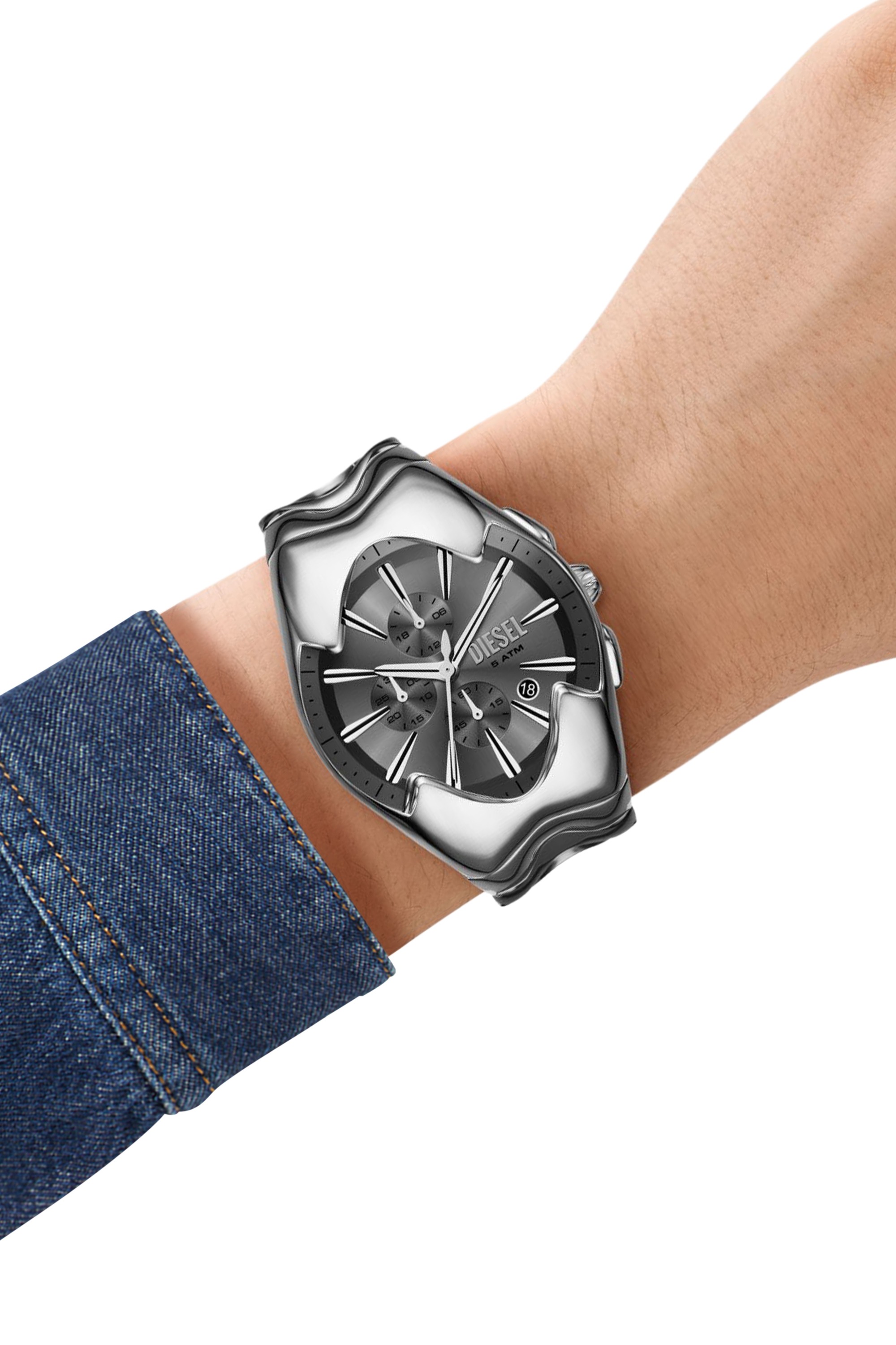 Grey Diesel Mercurial Chronograph Stainless Steel Watch