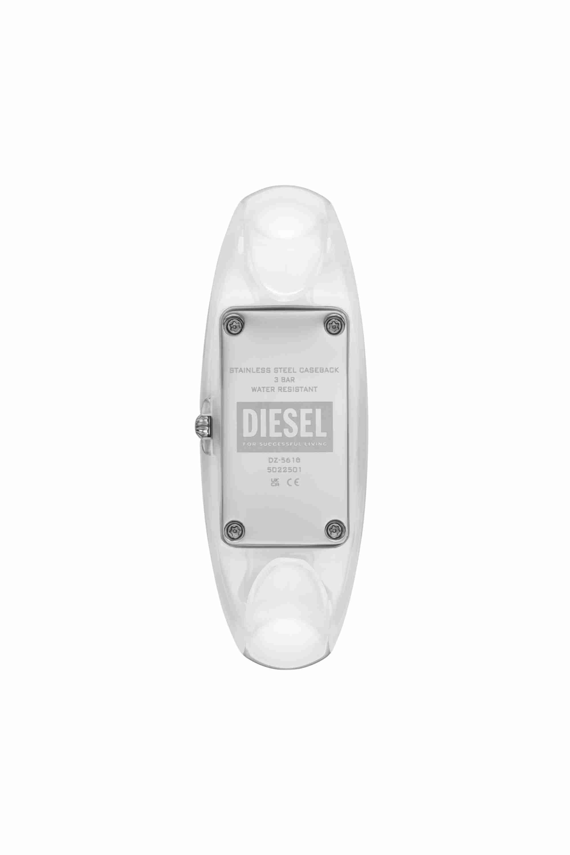 Gold Diesel Wonder-D Two-Hand White Nylon Resin Watch