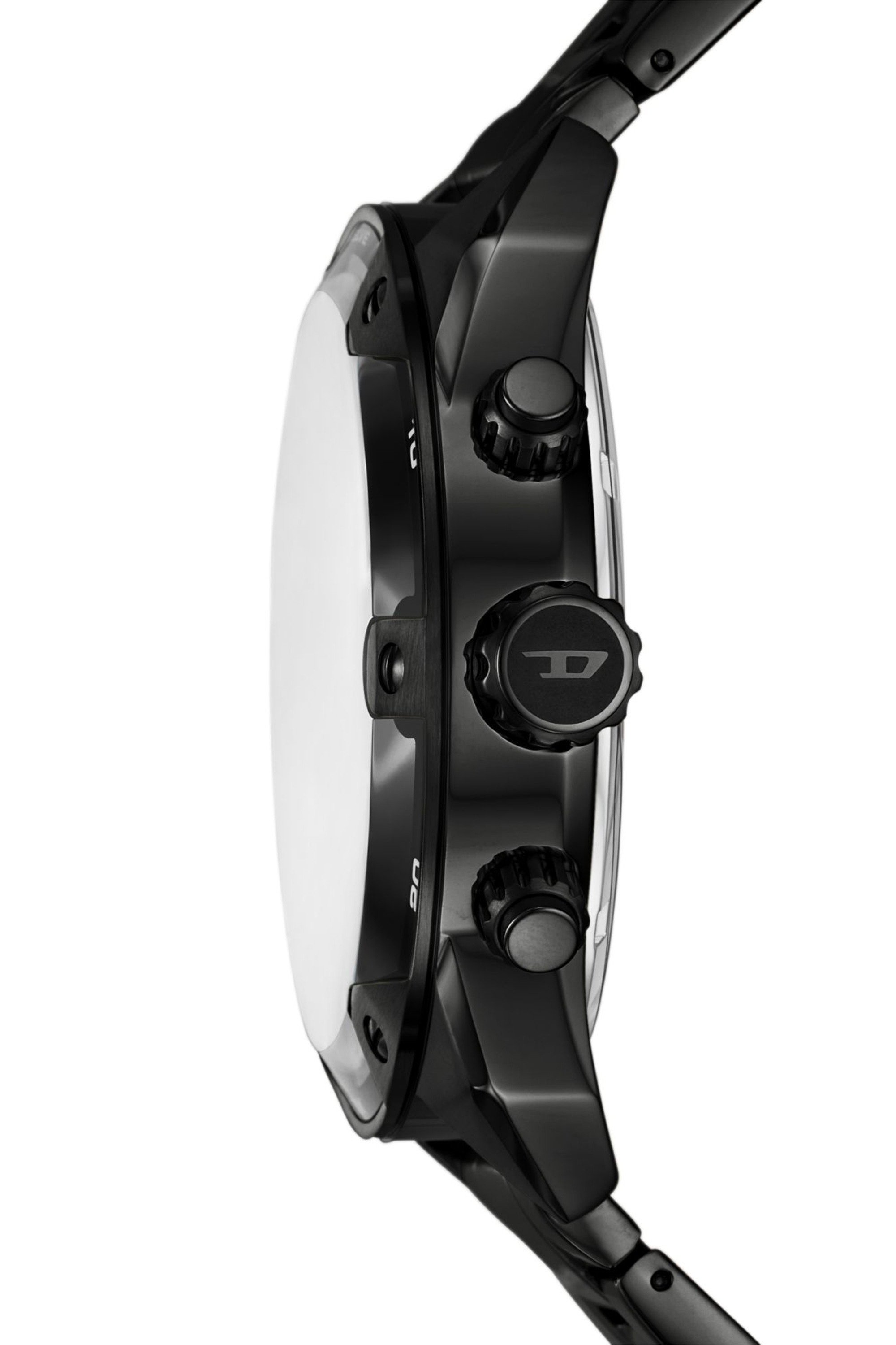Black Spiked black stainless steel watch
