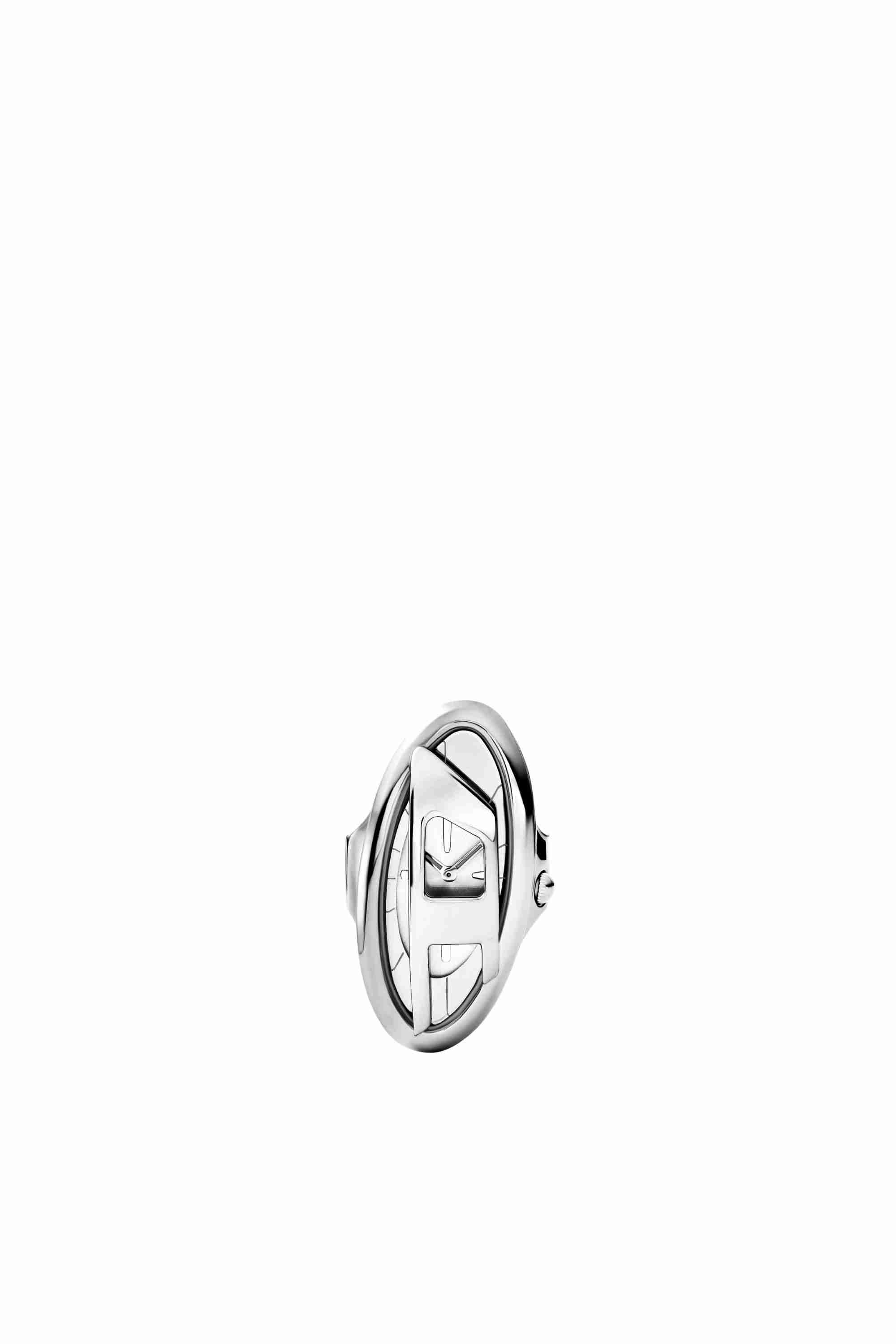 Silver D-Era stainless steel ring watch