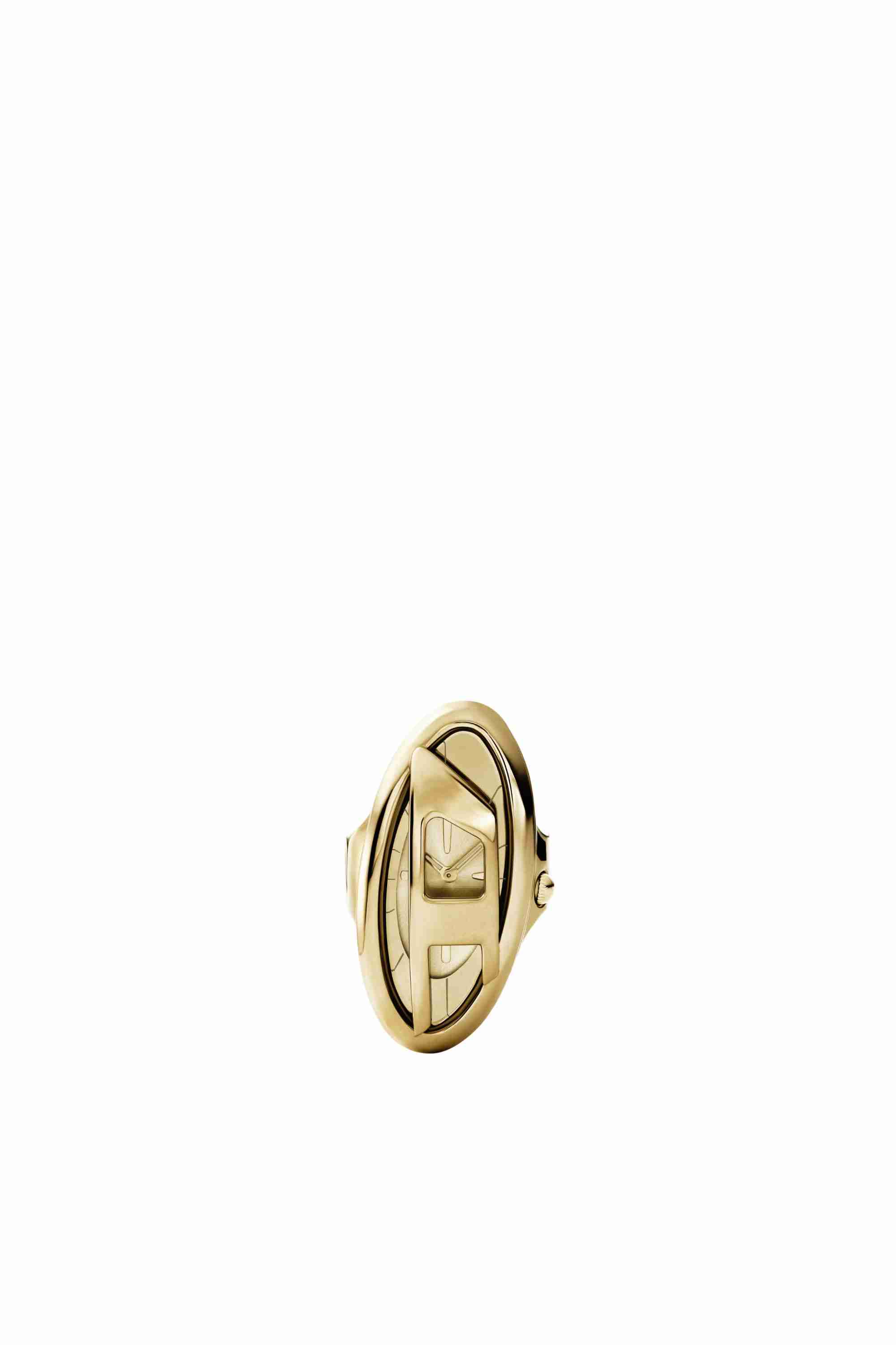 Gold D-Era gold-tone stainless steel ring watch