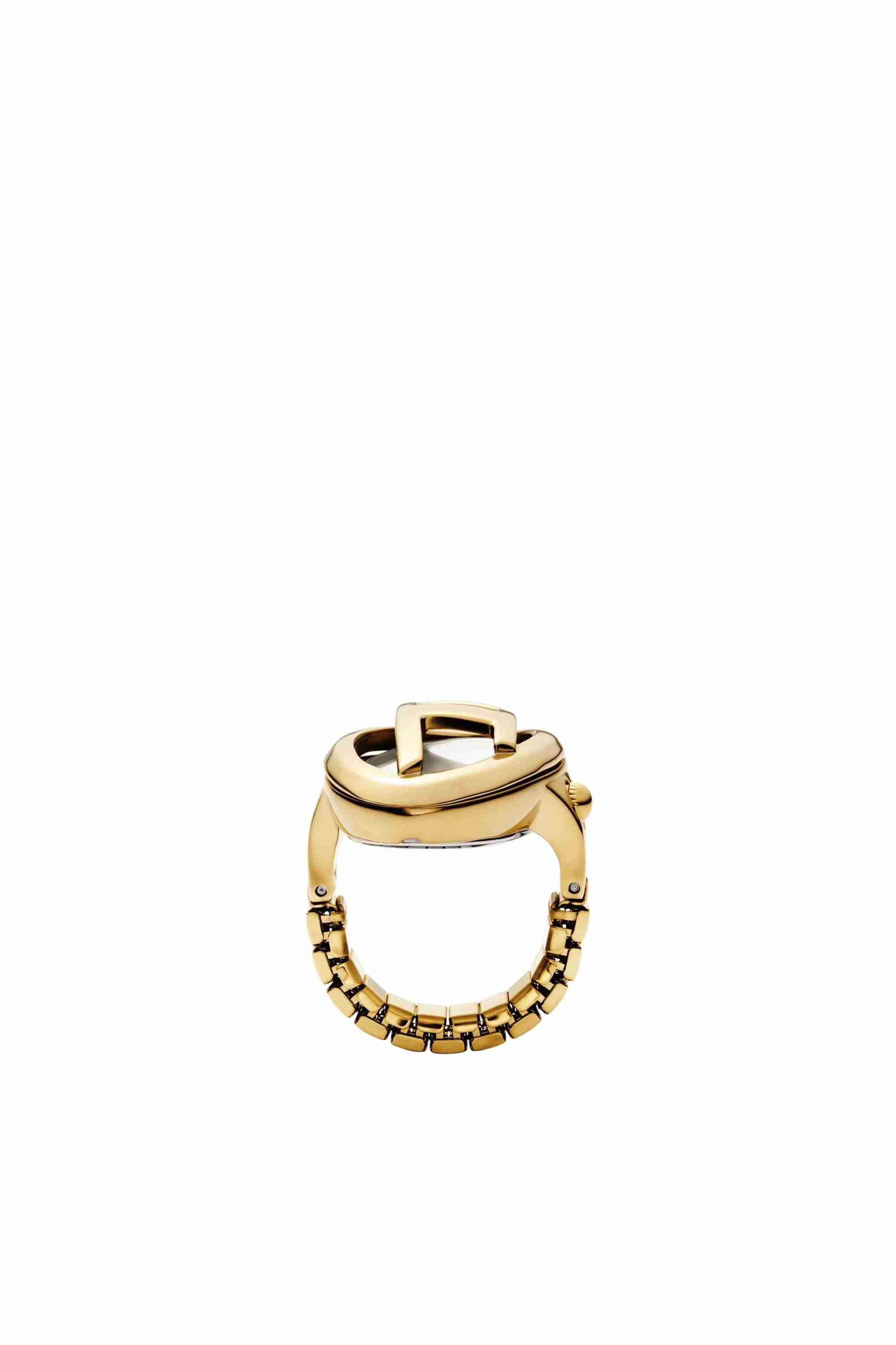 Gold D-Era gold-tone stainless steel ring watch
