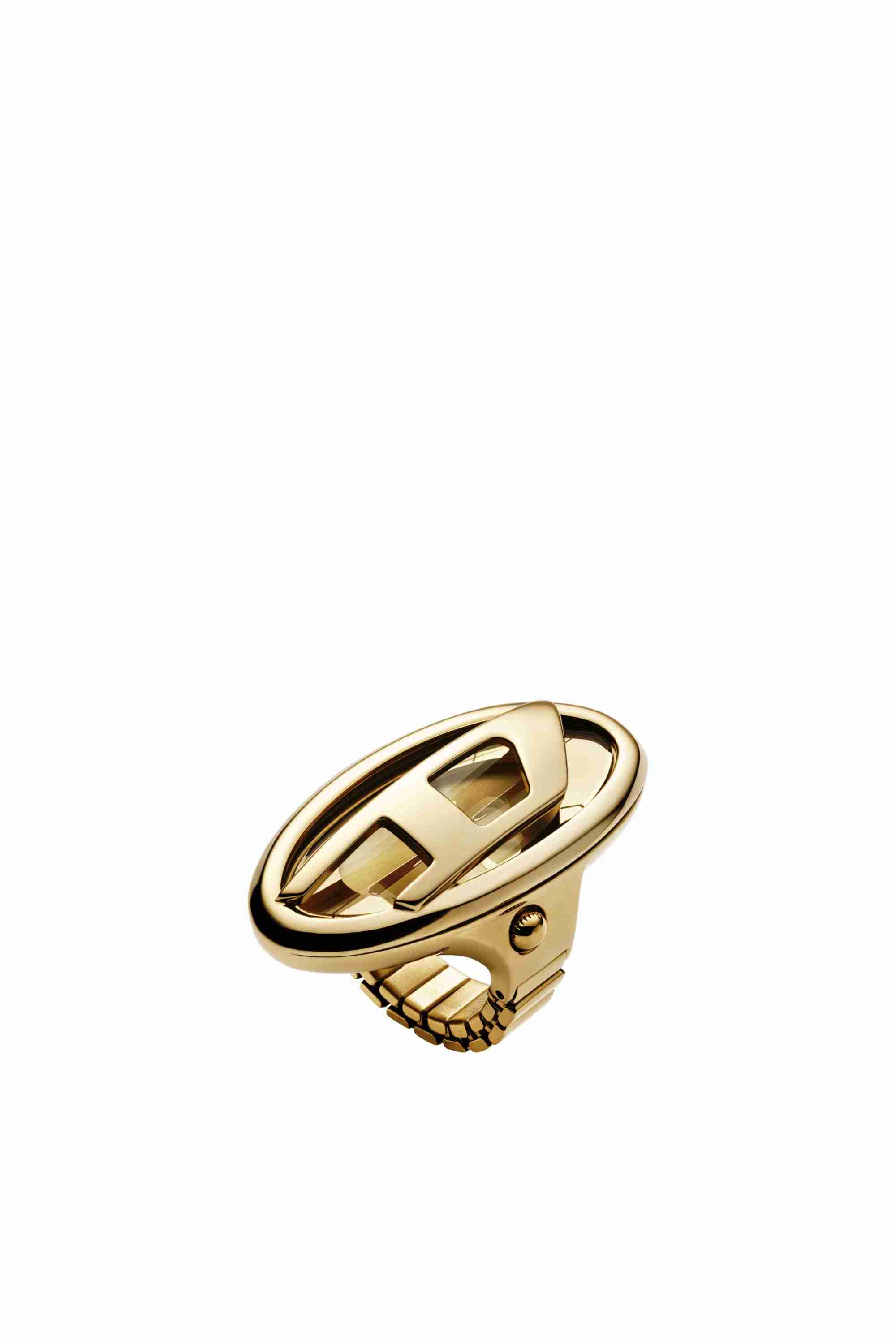 Gold D-Era gold-tone stainless steel ring watch