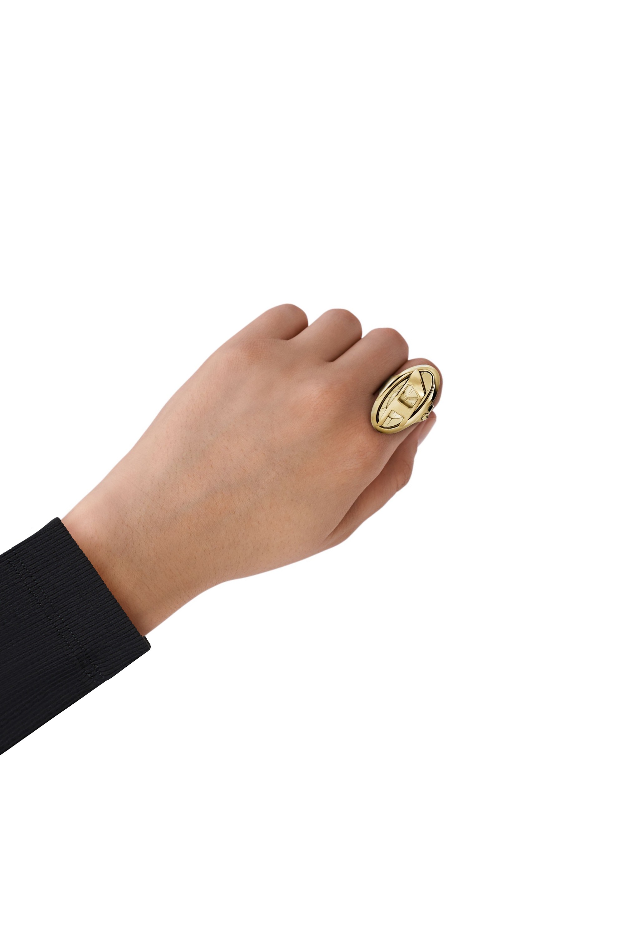 Gold D-Era gold-tone stainless steel ring watch