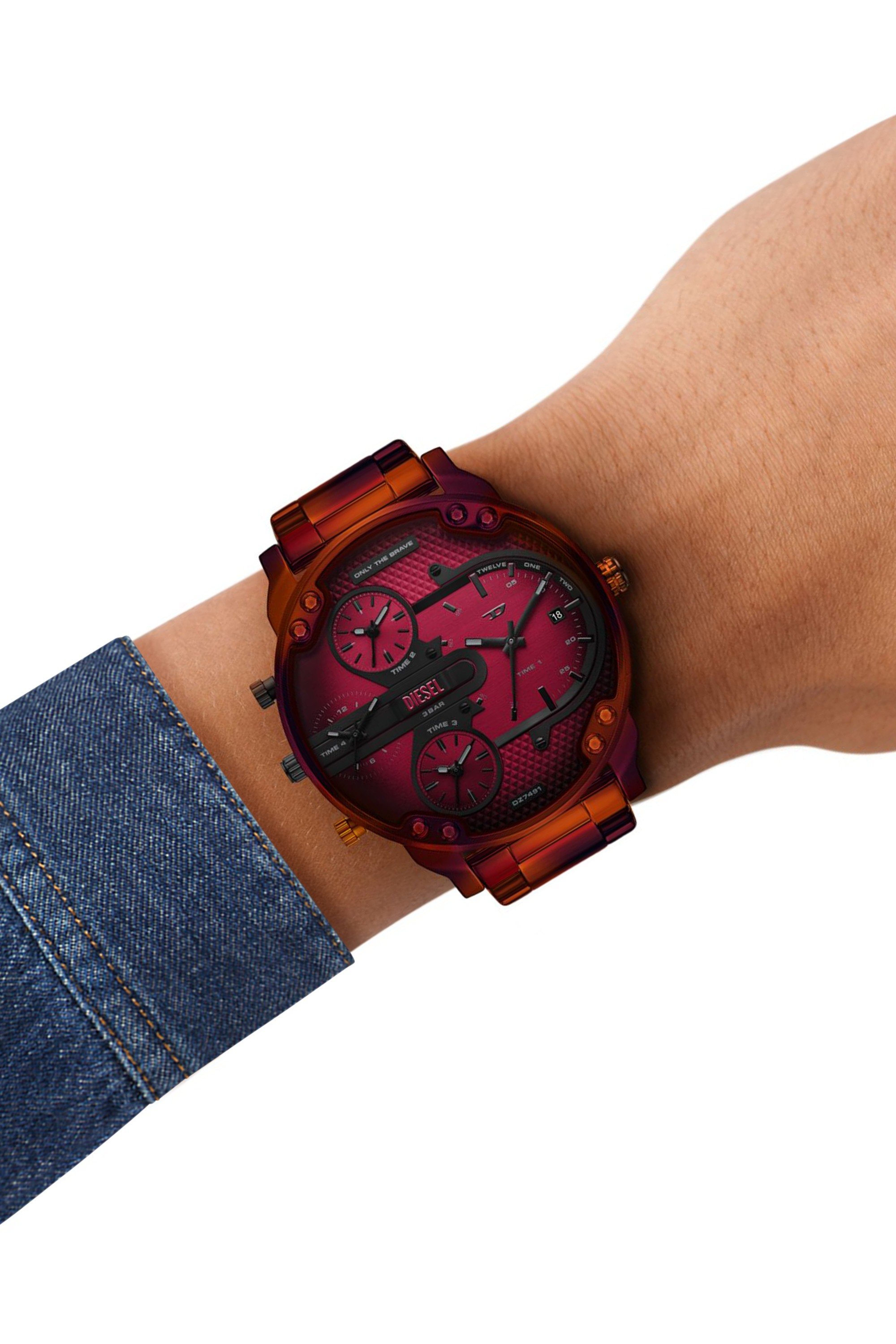 Red Mr. Daddy Slim red stainless steel watch