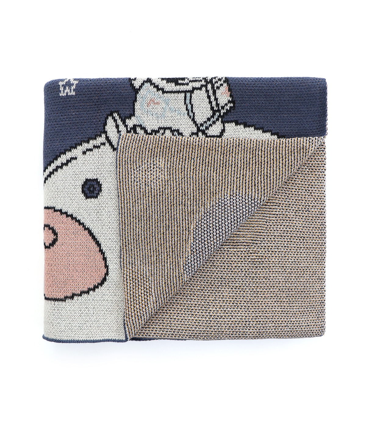Celestial Space Knitted Blanket Blue