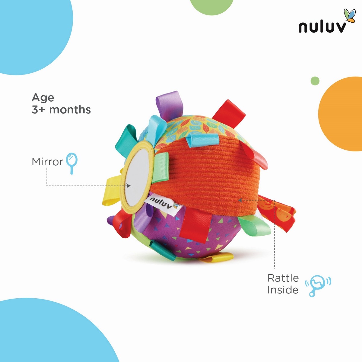 Nuluv Activity Ball 1 Multicolour For Kids Ages 3M+