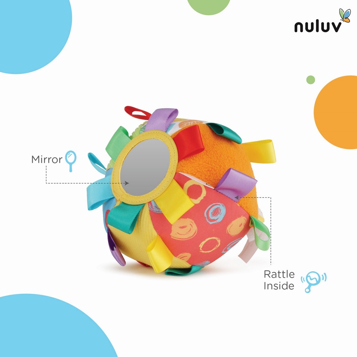 Nuluv Activity Ball 2 Multicolour For Kids Ages 3M+