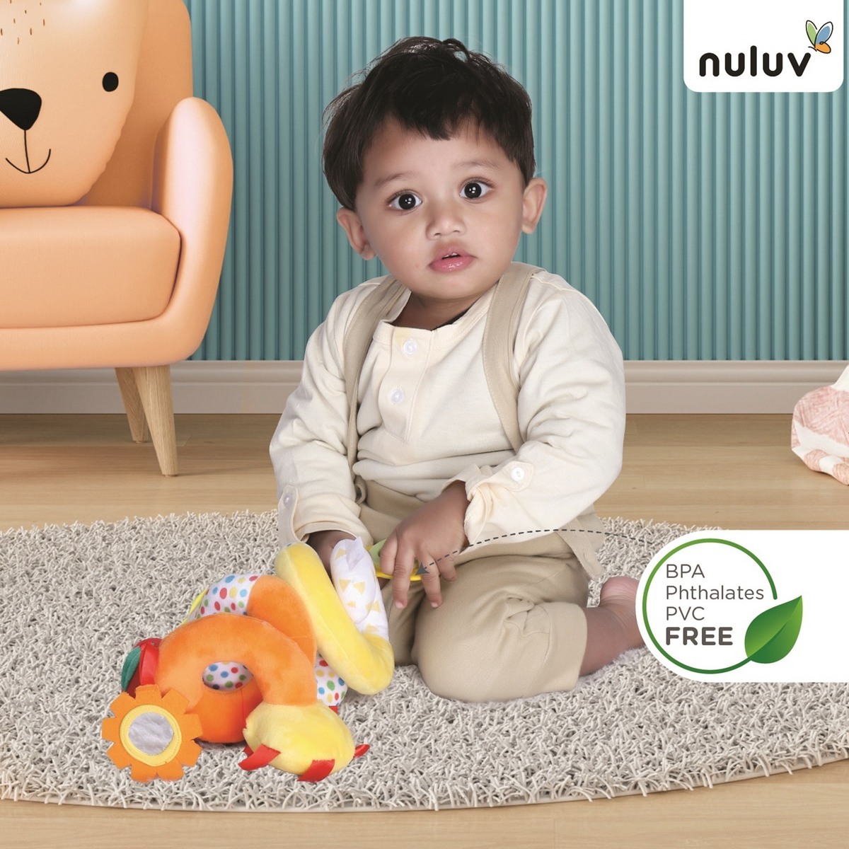 Nuluv Fruits Spiral Multicolour For Kids Ages 3M+