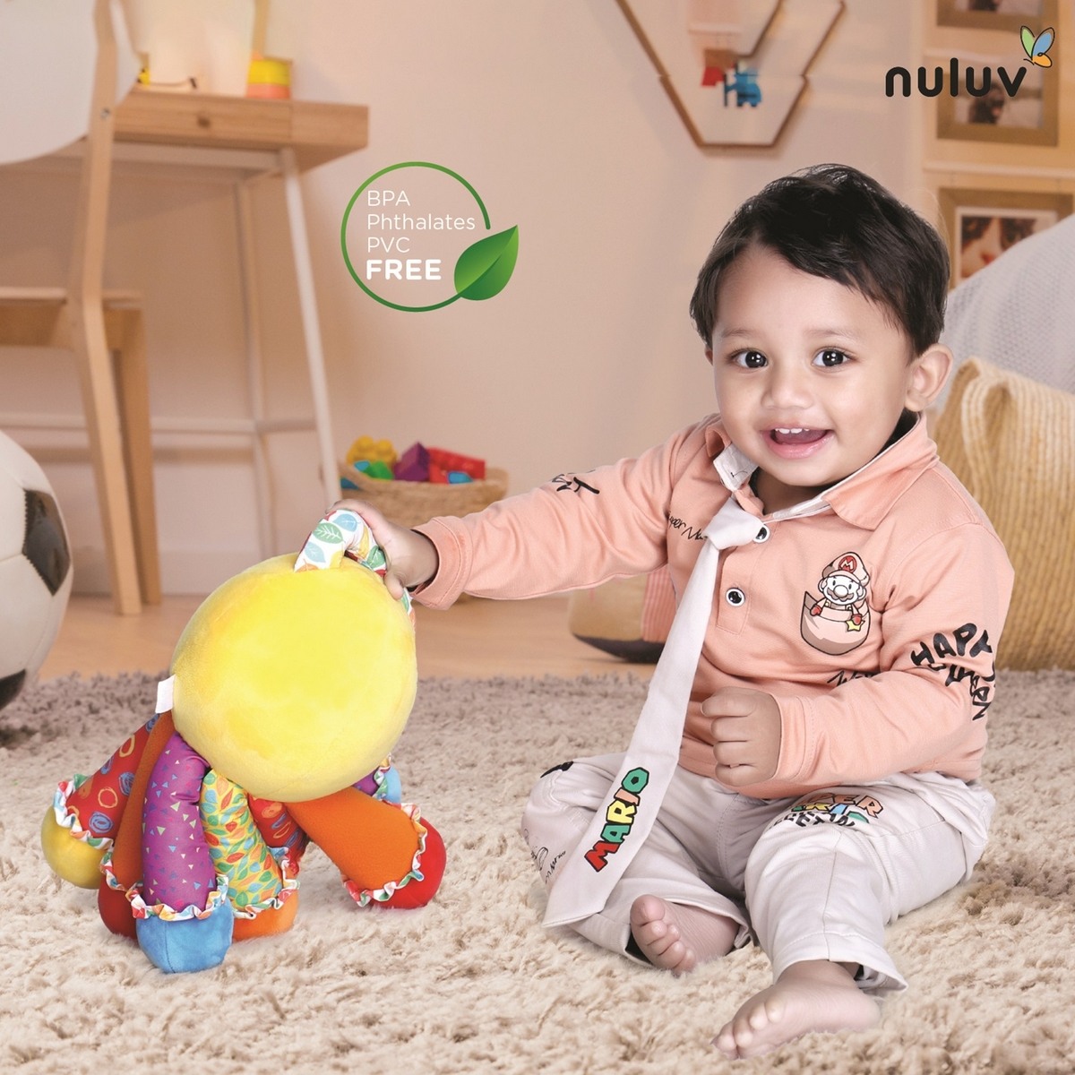 Nuluv Activity Octopus Multicolour For Kids Ages 3M+