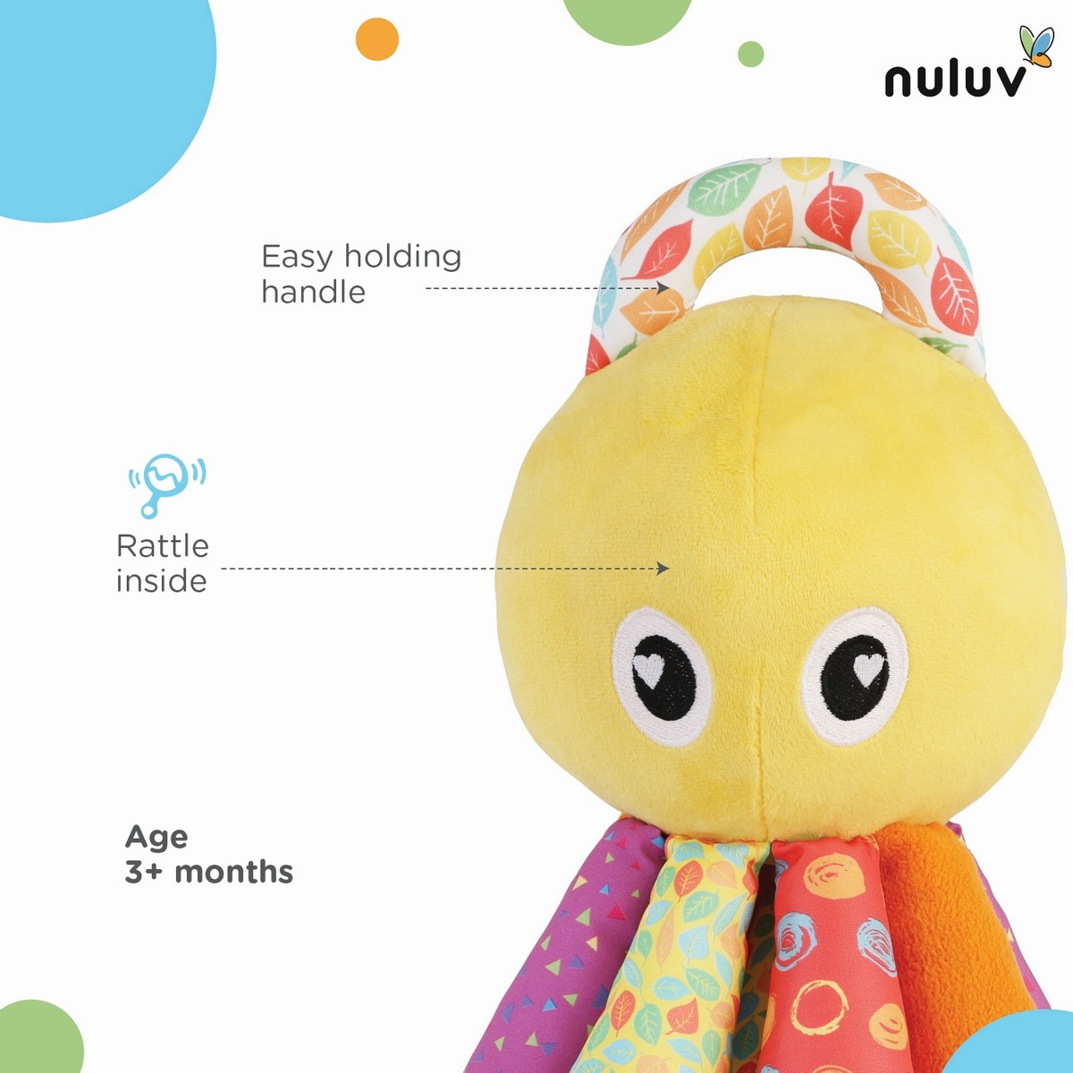 Nuluv Activity Octopus Multicolour For Kids Ages 3M+