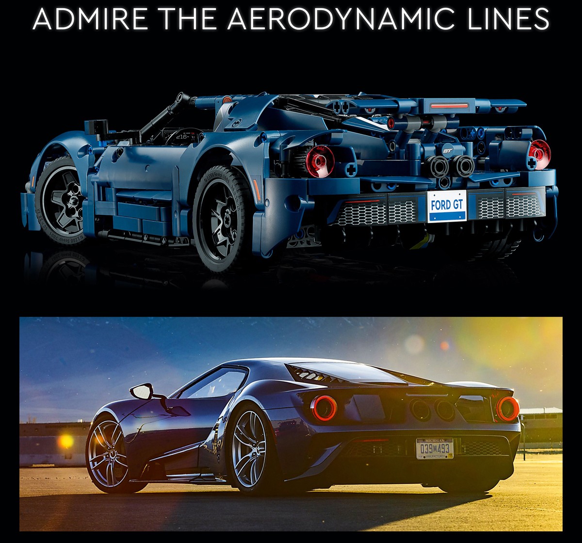 LEGO Technic 2022 Ford GT 42154 Building Kit for Adults 1,466 Pieces Multicolour 18Y+