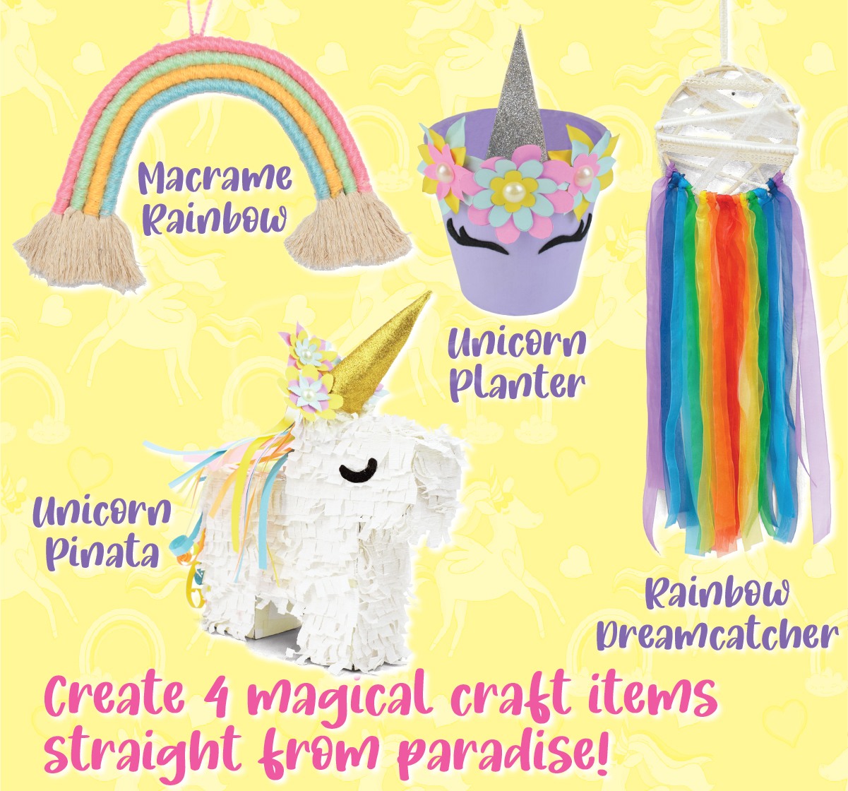 Kalakaram Wonderland Craft Box, Create 4 Wonderful Crafts with this Kit, for Kids aged 5 and more, Birthday gift for Kids and Girls, DIY Craft Kit, 5Y+, Multicolour